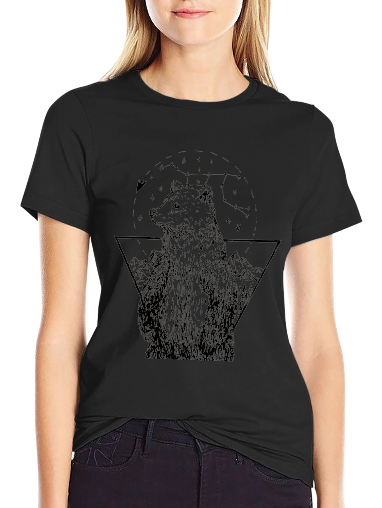 Bear Graphic Black T-Shirt