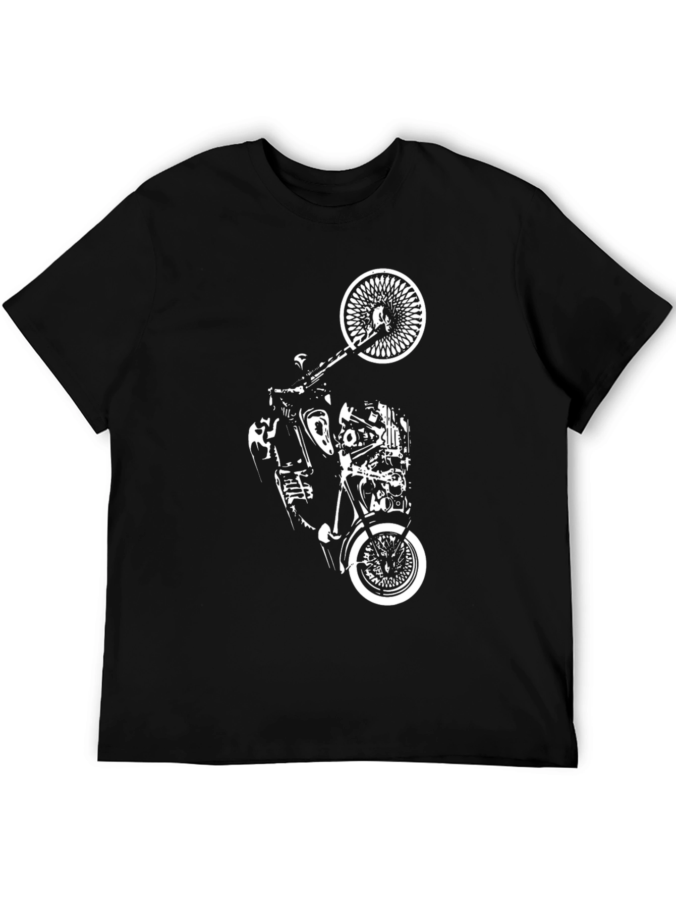 Classic Motorcycle Graphic Black T-Shirt