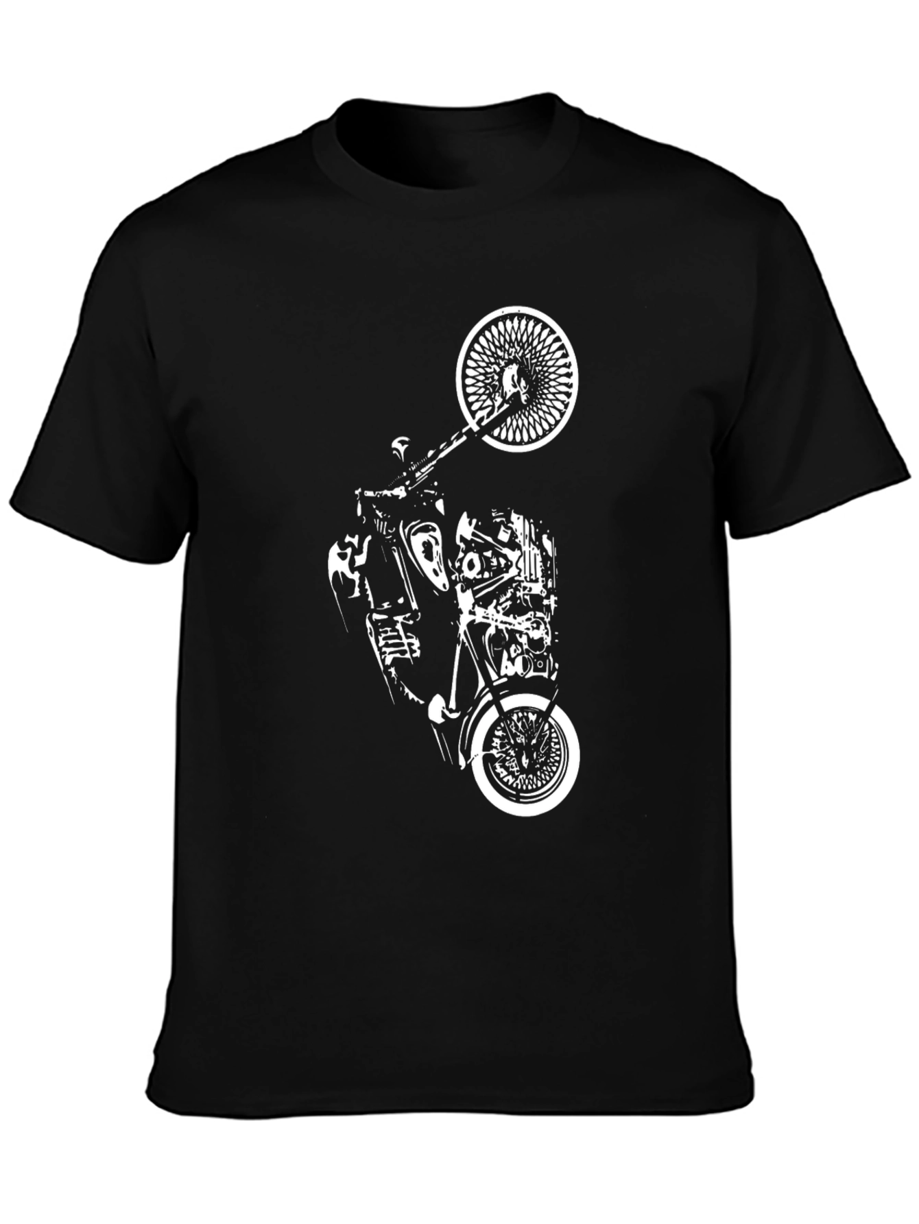 Classic Motorcycle Graphic Black T-Shirt