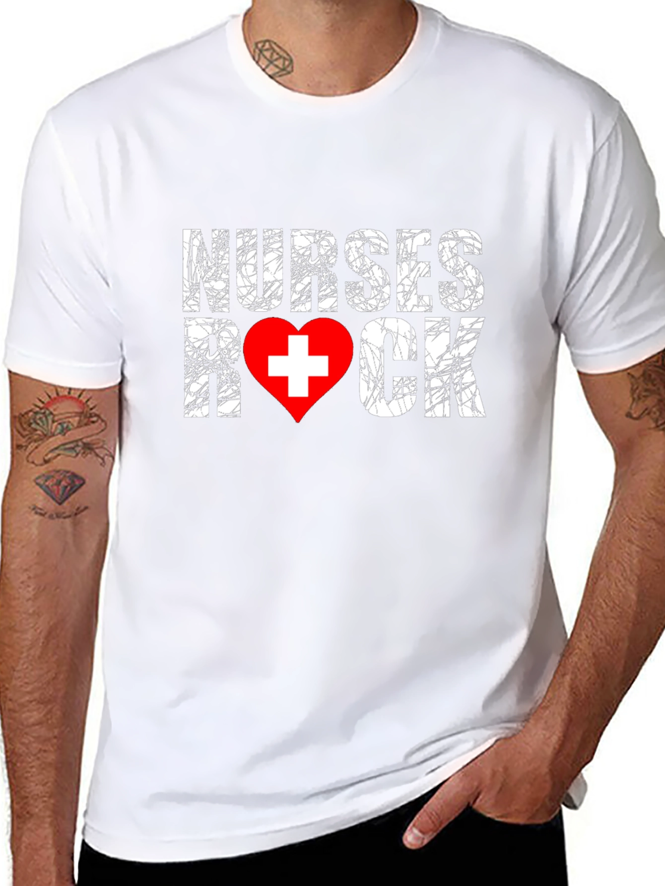 Nurses Rock Graphic T-Shirt - Stylish Black Tee