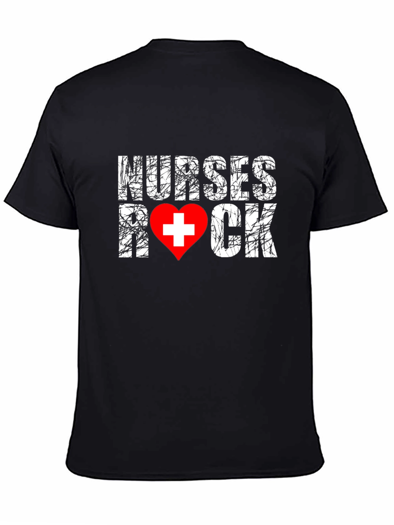 Nurses Rock Graphic T-Shirt - Stylish Black Tee