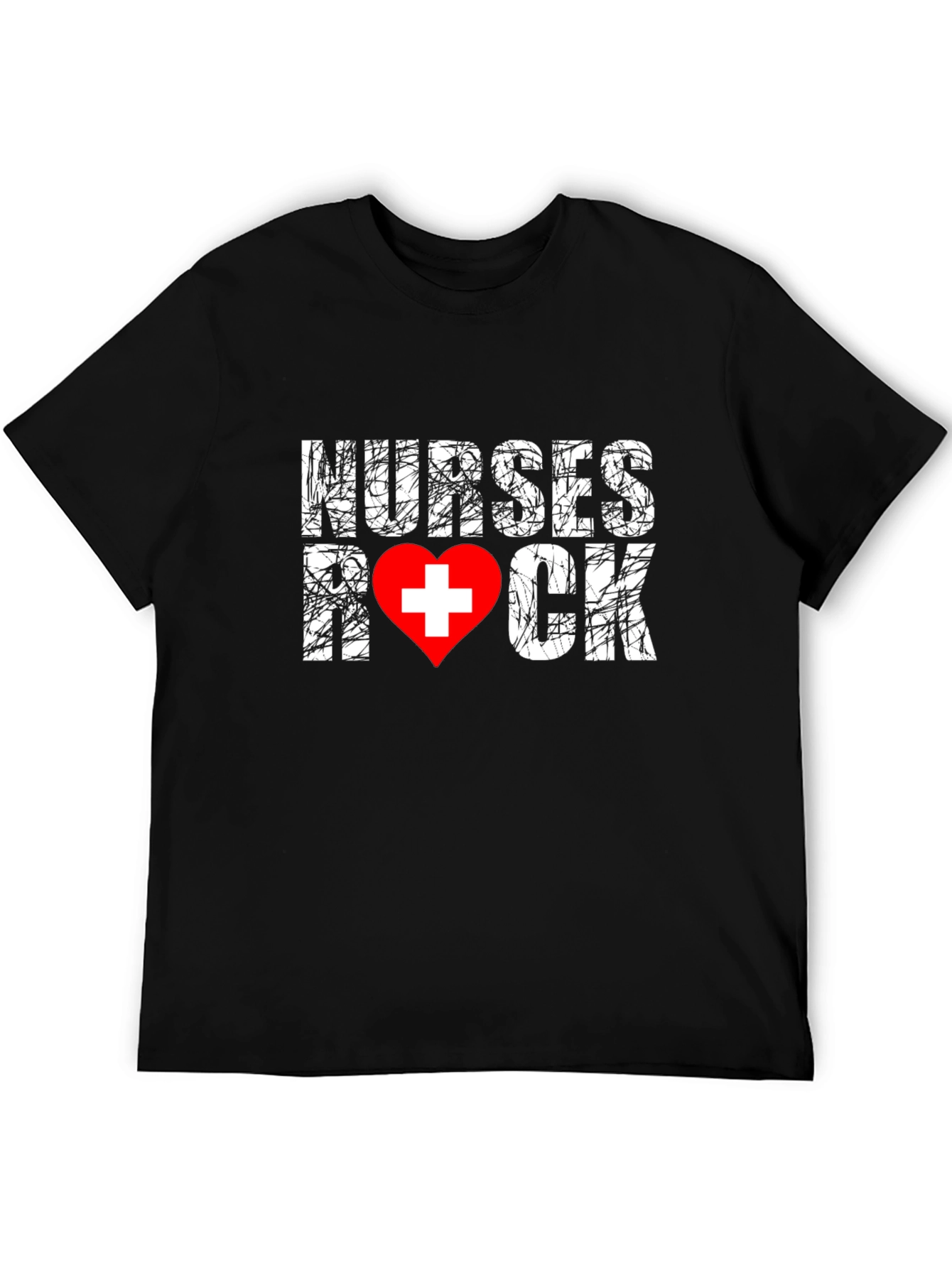 Nurses Rock Graphic T-Shirt - Stylish Black Tee