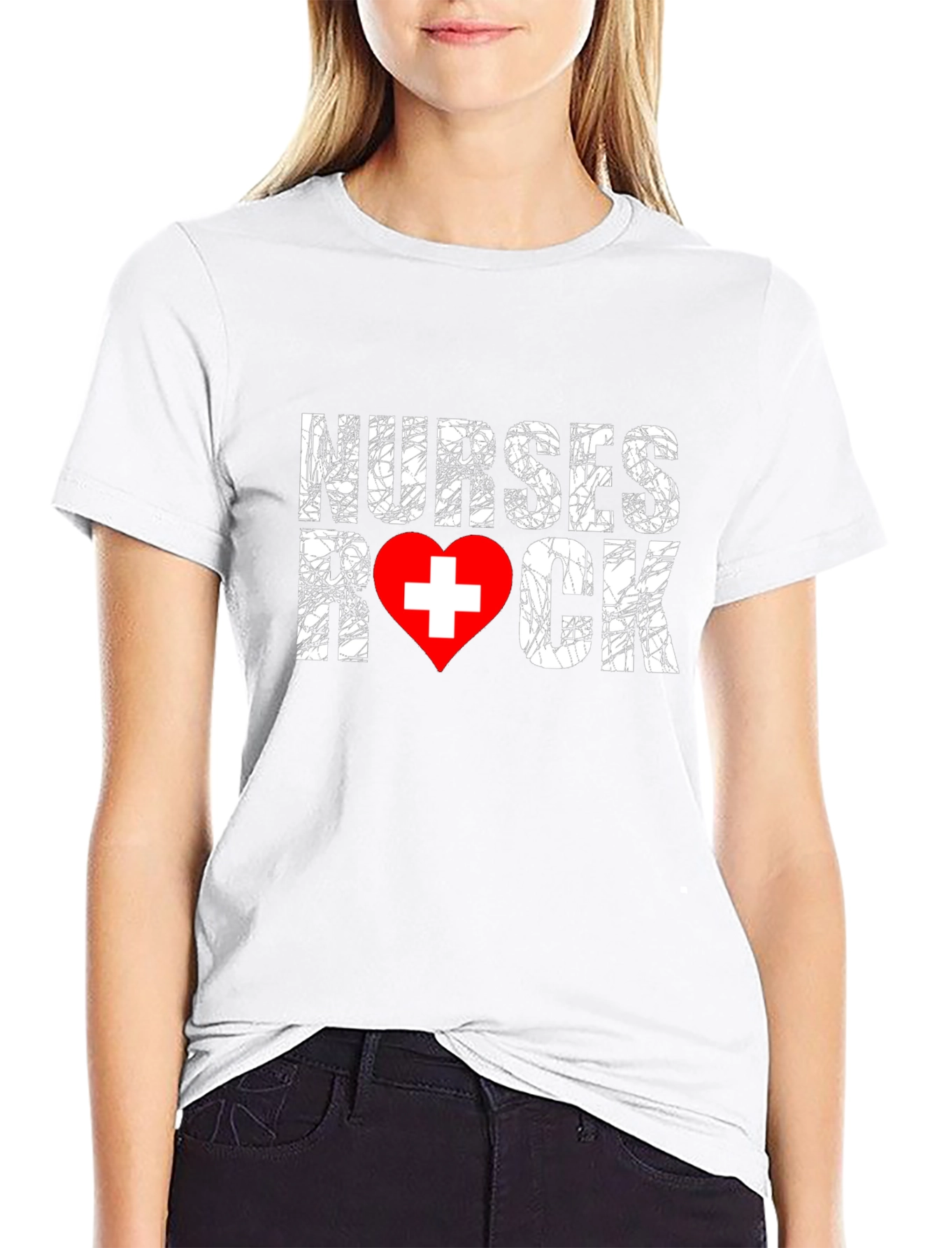 Nurses Rock Graphic T-Shirt - Stylish Black Tee