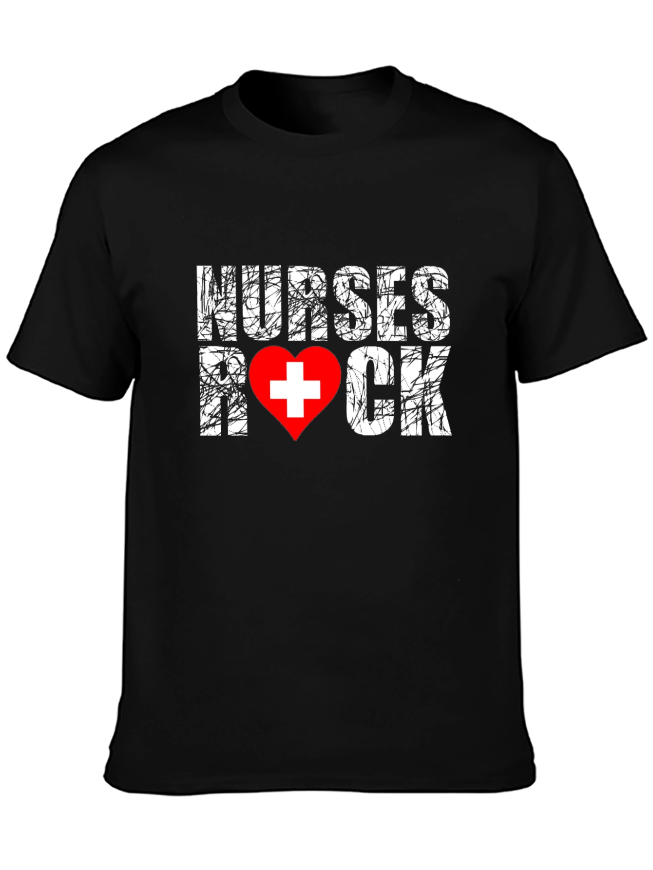 Nurses Rock Graphic T-Shirt - Stylish Black Tee