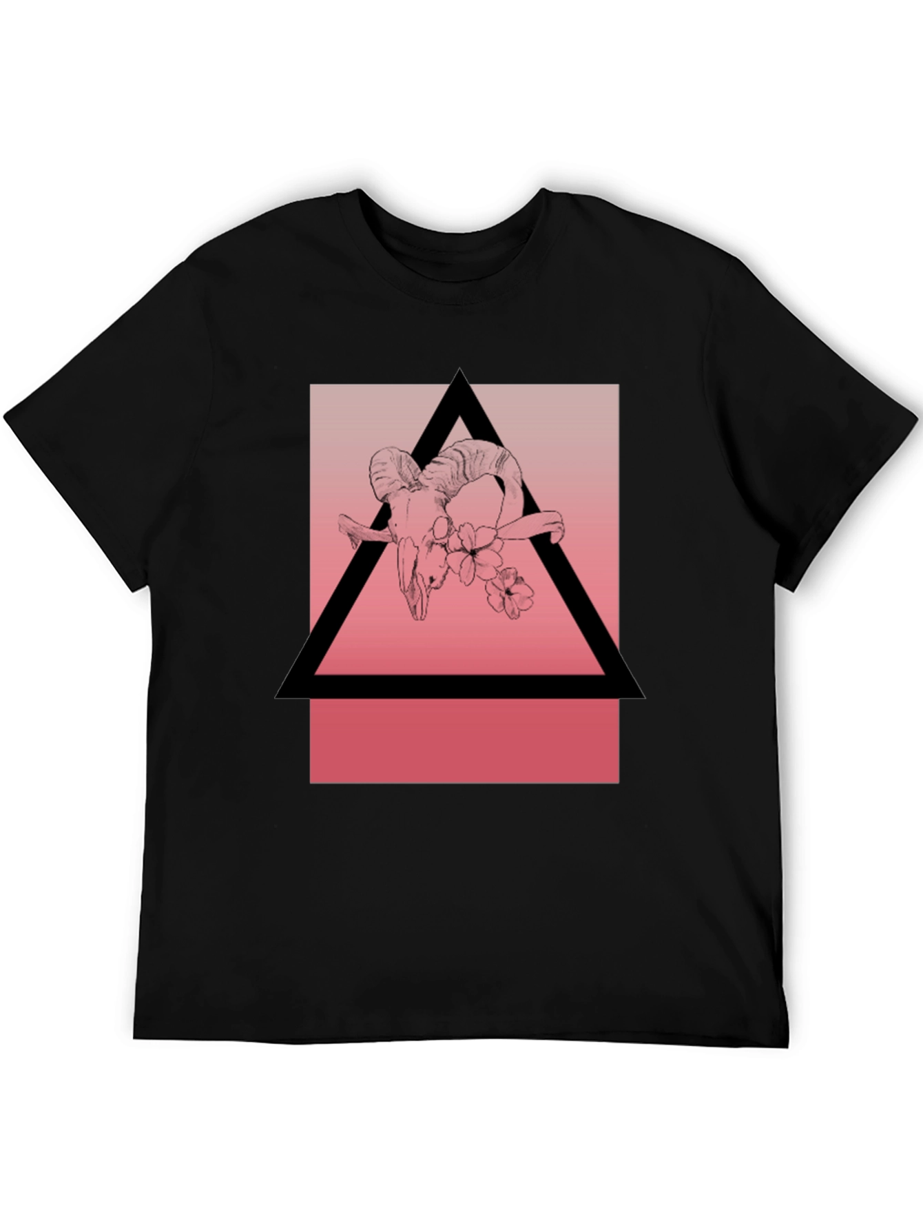 Ram Skull Graphic Tee - Modern Occult Style