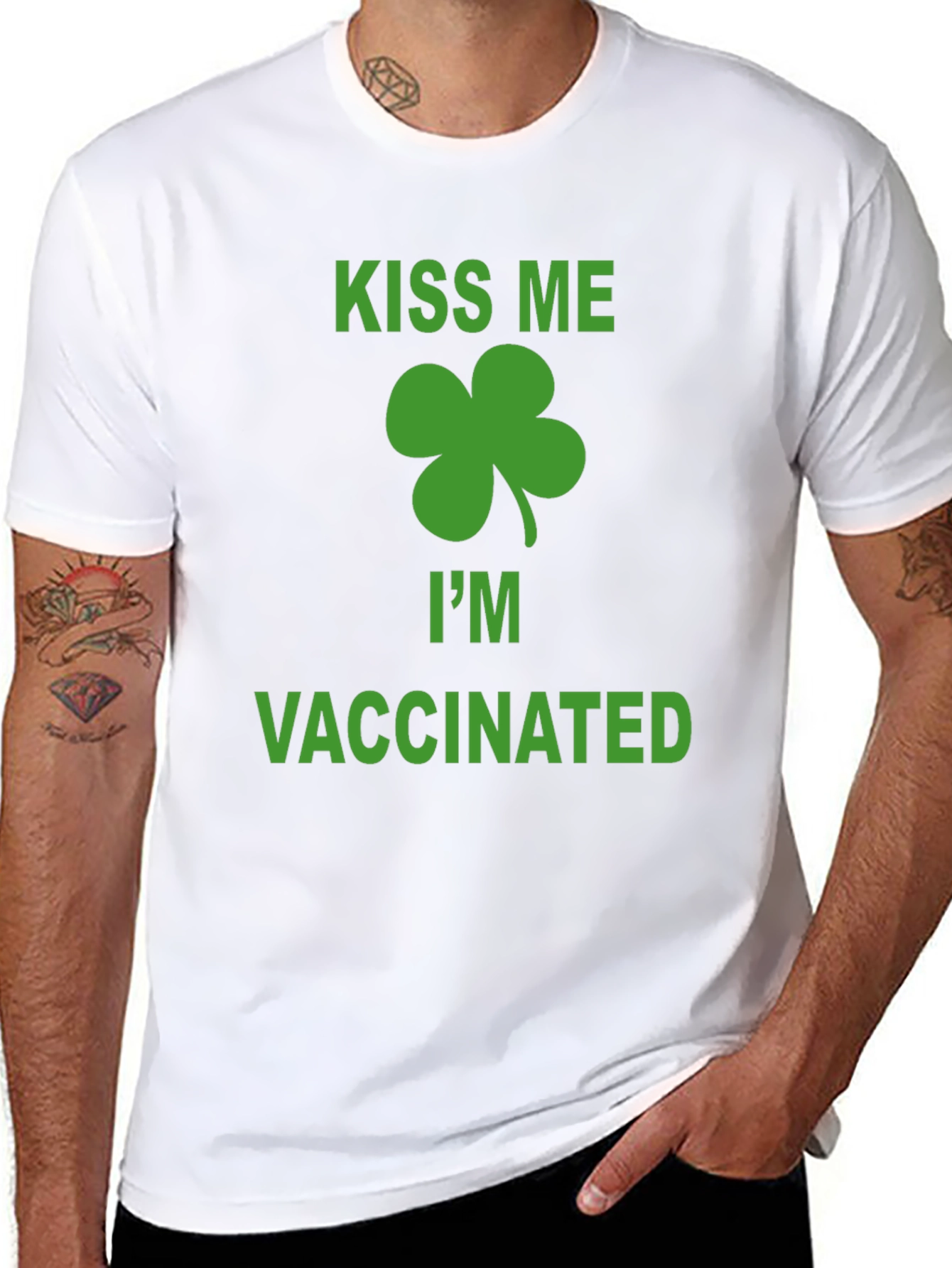 Kiss Me Im Vaccinated St. Patricks Day T-Shirt