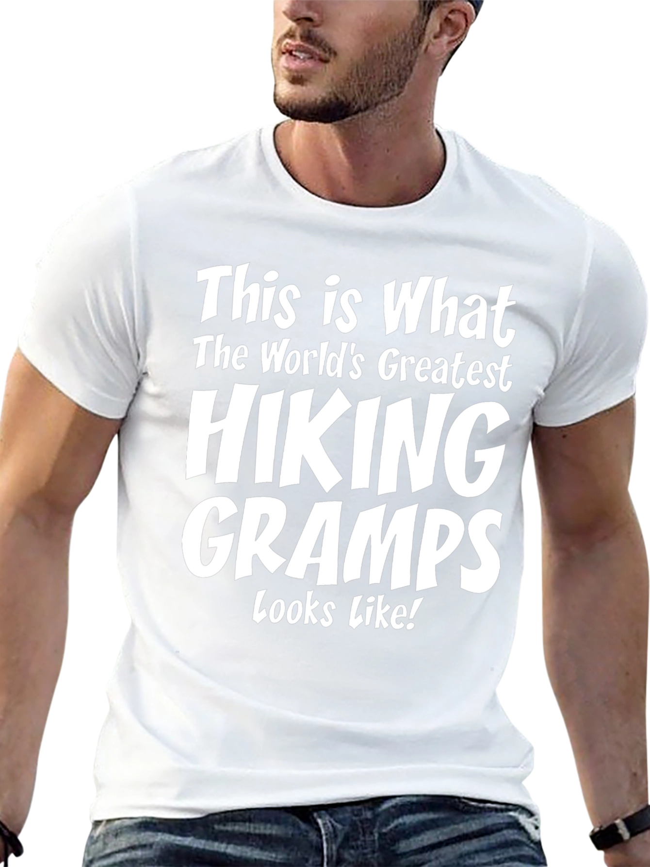 Hiking Gramps Graphic T-Shirt - Great Grandpa Gift