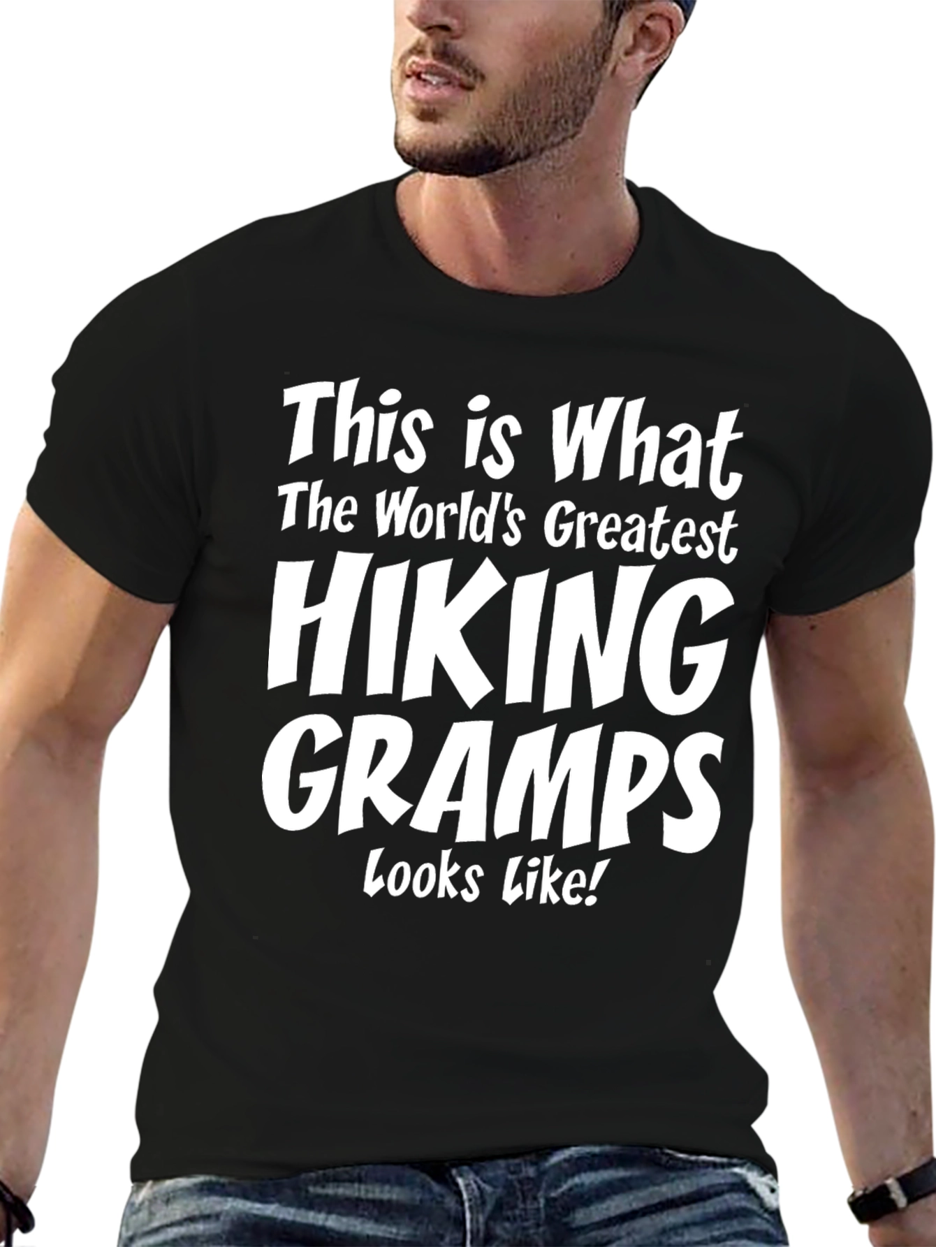 Hiking Gramps Graphic T-Shirt - Great Grandpa Gift