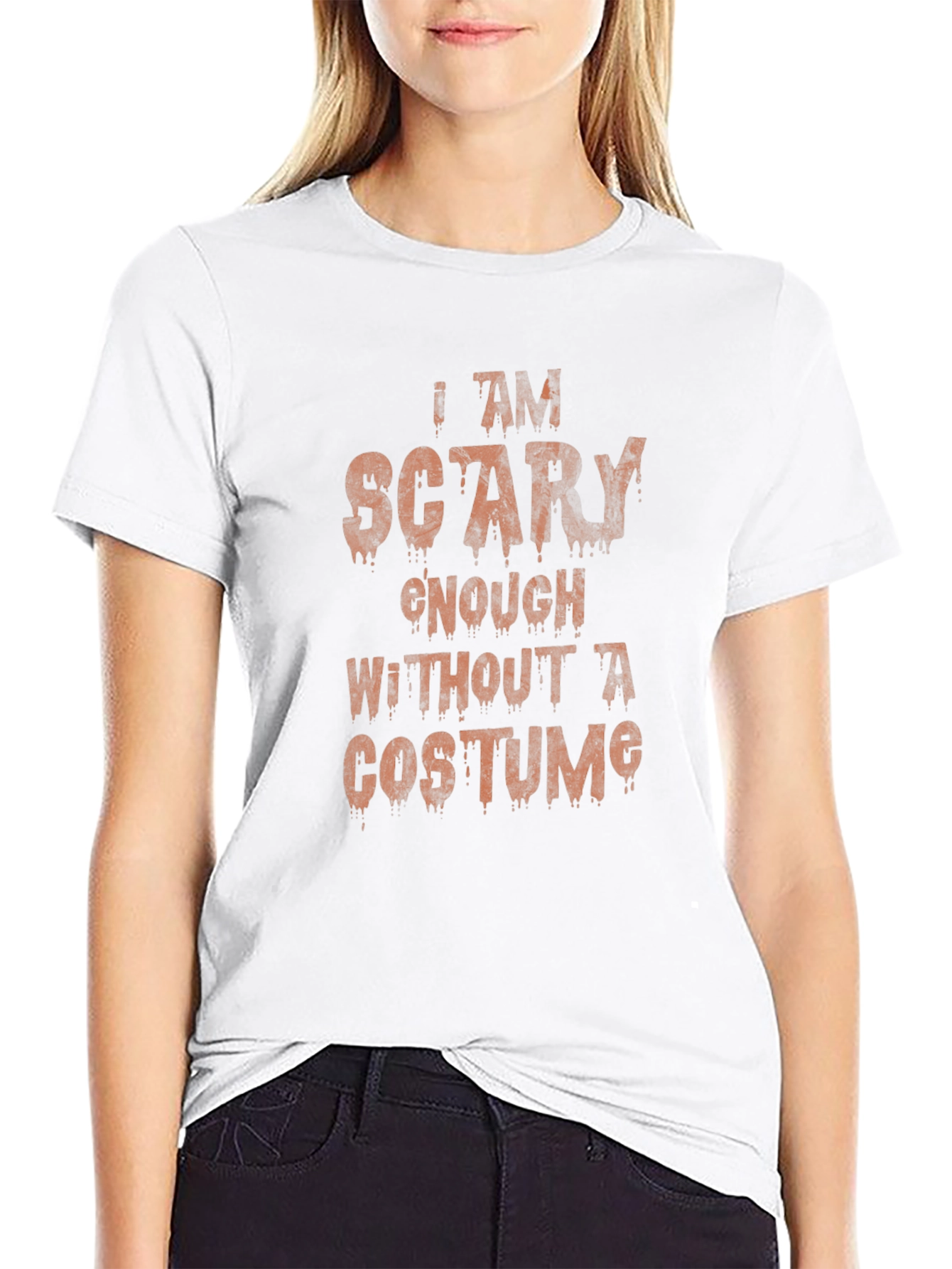 Scary Enough Halloween T-Shirt - Costume Alternative