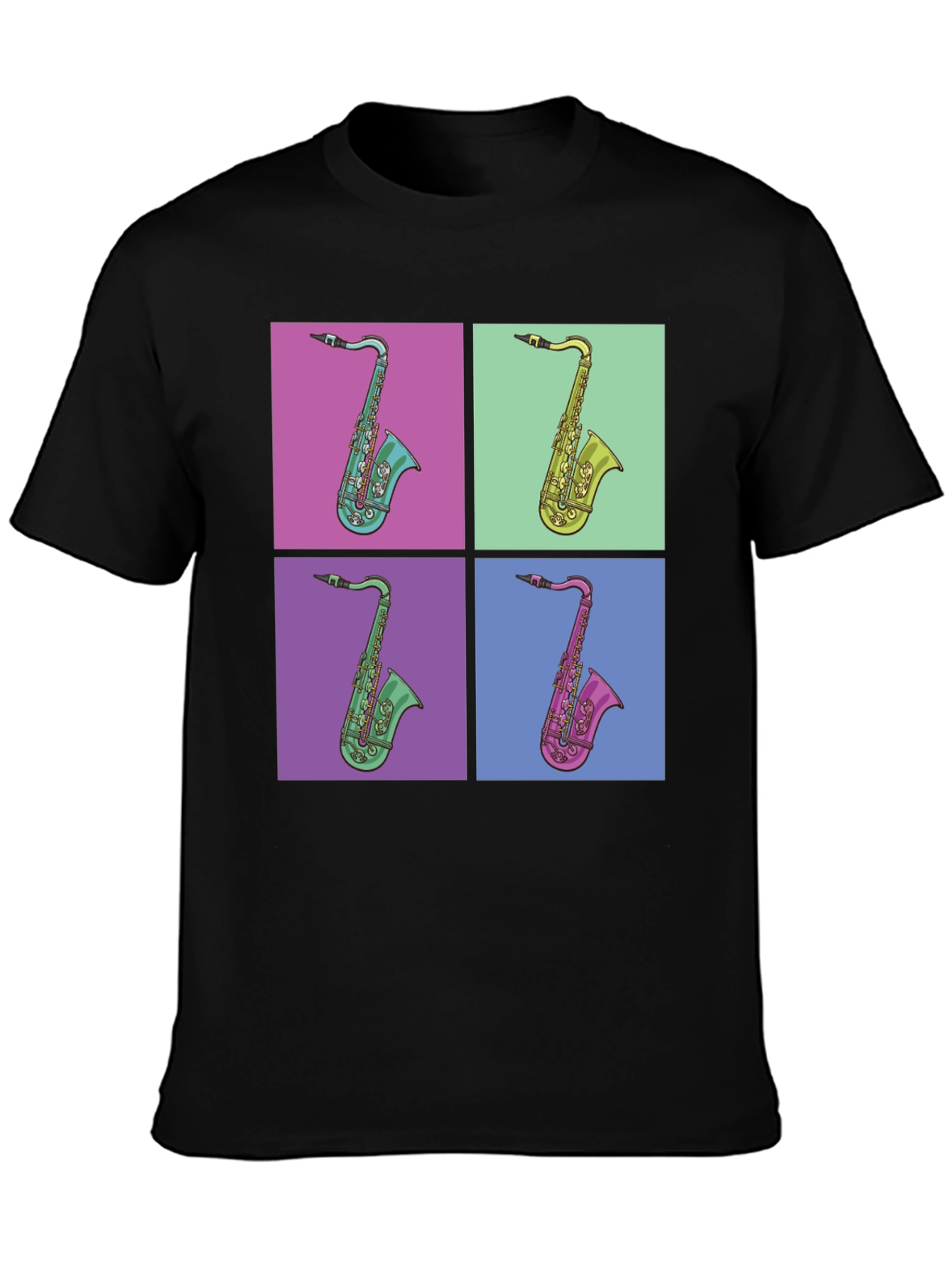 Retro Saxophone Pop Art Graphic Tee