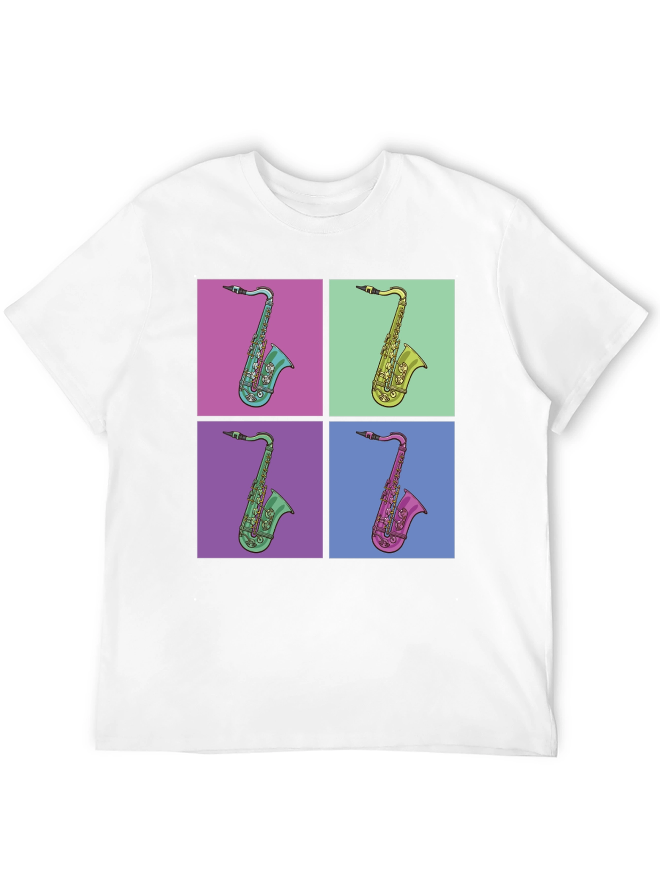 Retro Saxophone Pop Art Graphic Tee