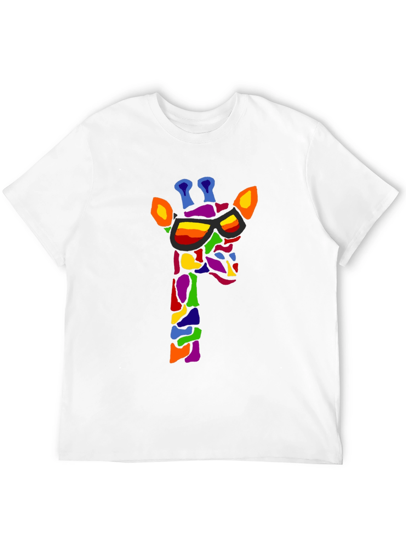 Cool Giraffe Graphic Tee - Black Unisex T-Shirt