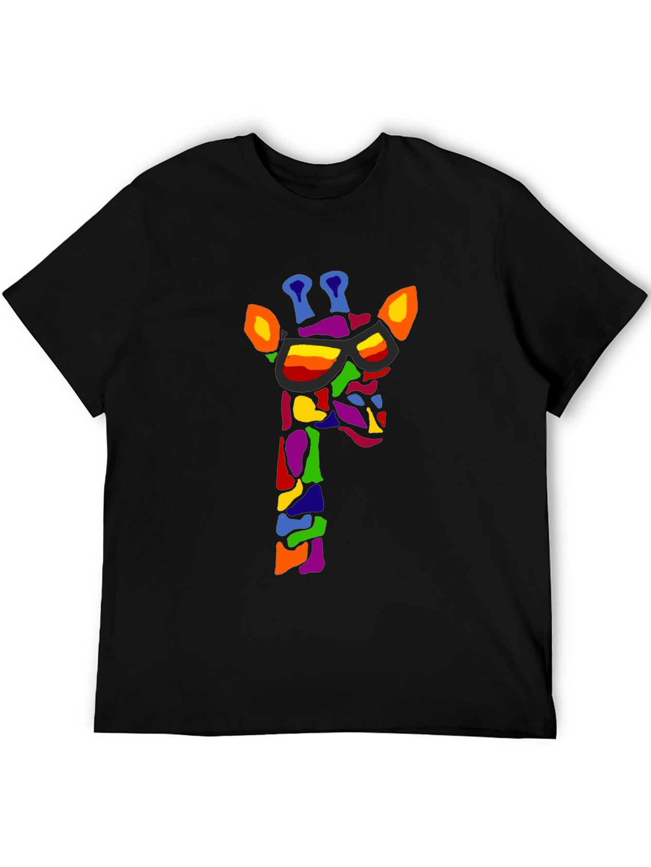 Cool Giraffe Graphic Tee - Black Unisex T-Shirt