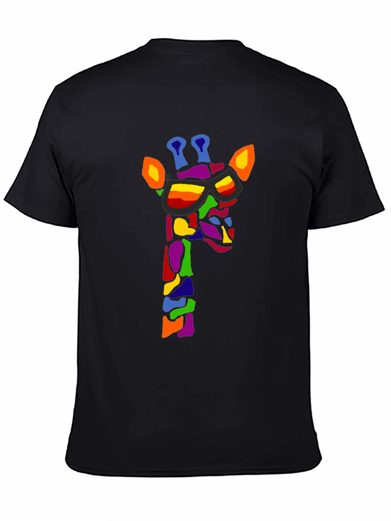 Cool Giraffe Graphic Tee - Black Unisex T-Shirt