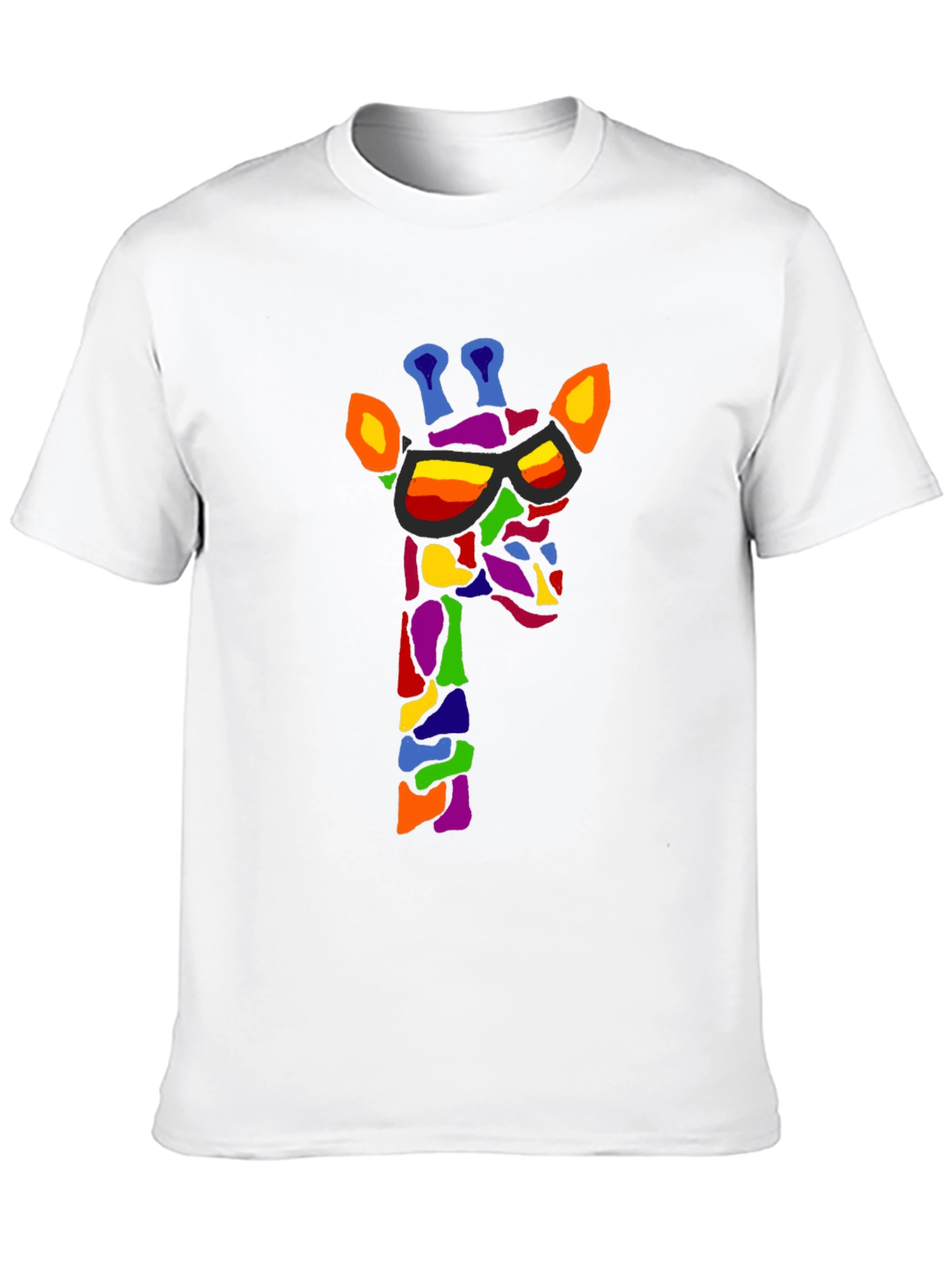 Cool Giraffe Graphic Tee - Black Unisex T-Shirt