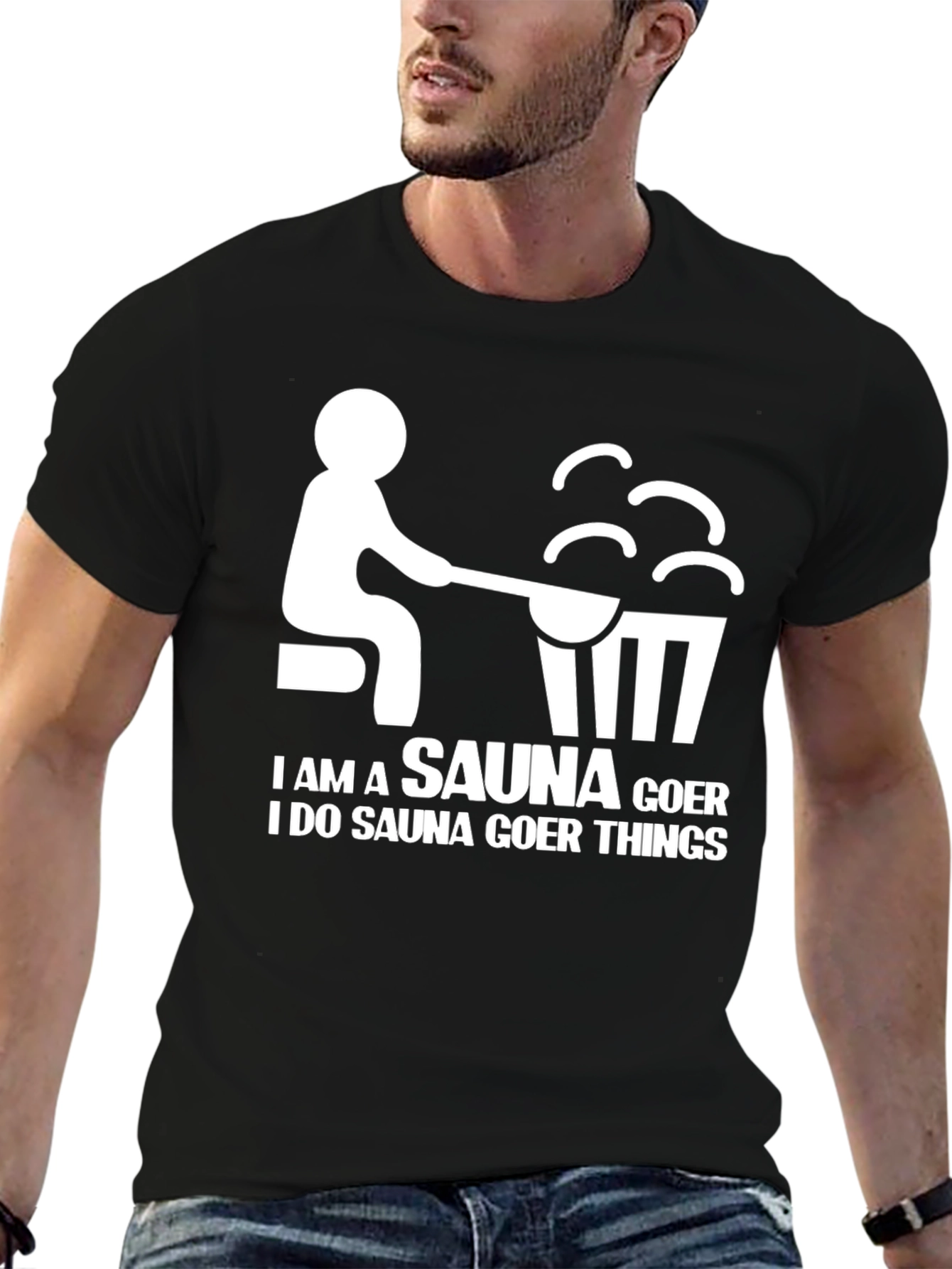 Sauna Goer Graphic Tee - Humorous Relaxation T-Shirt