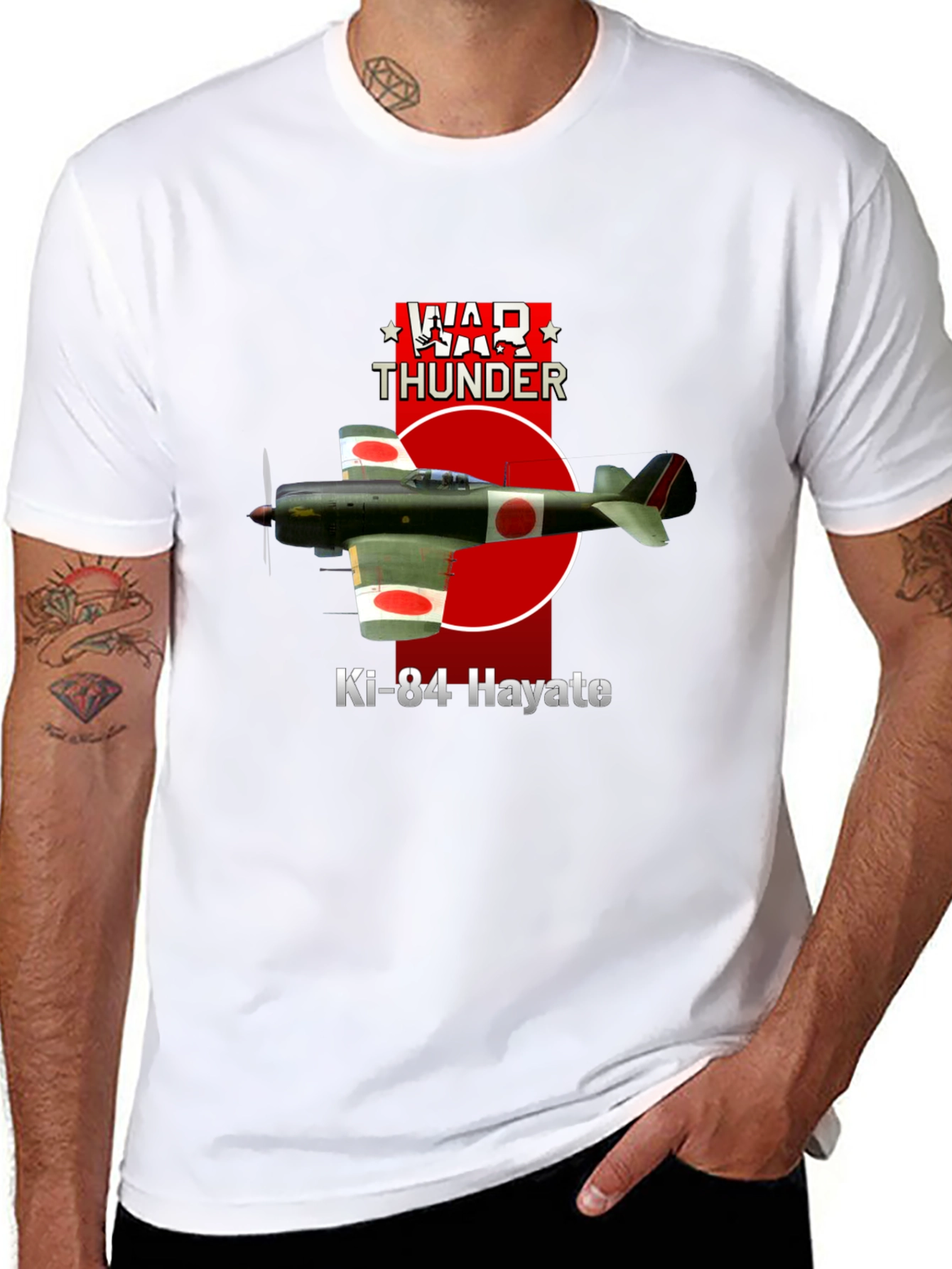 War Thunder Ki-84 Hayate T-Shirt - Military Aviation Tee