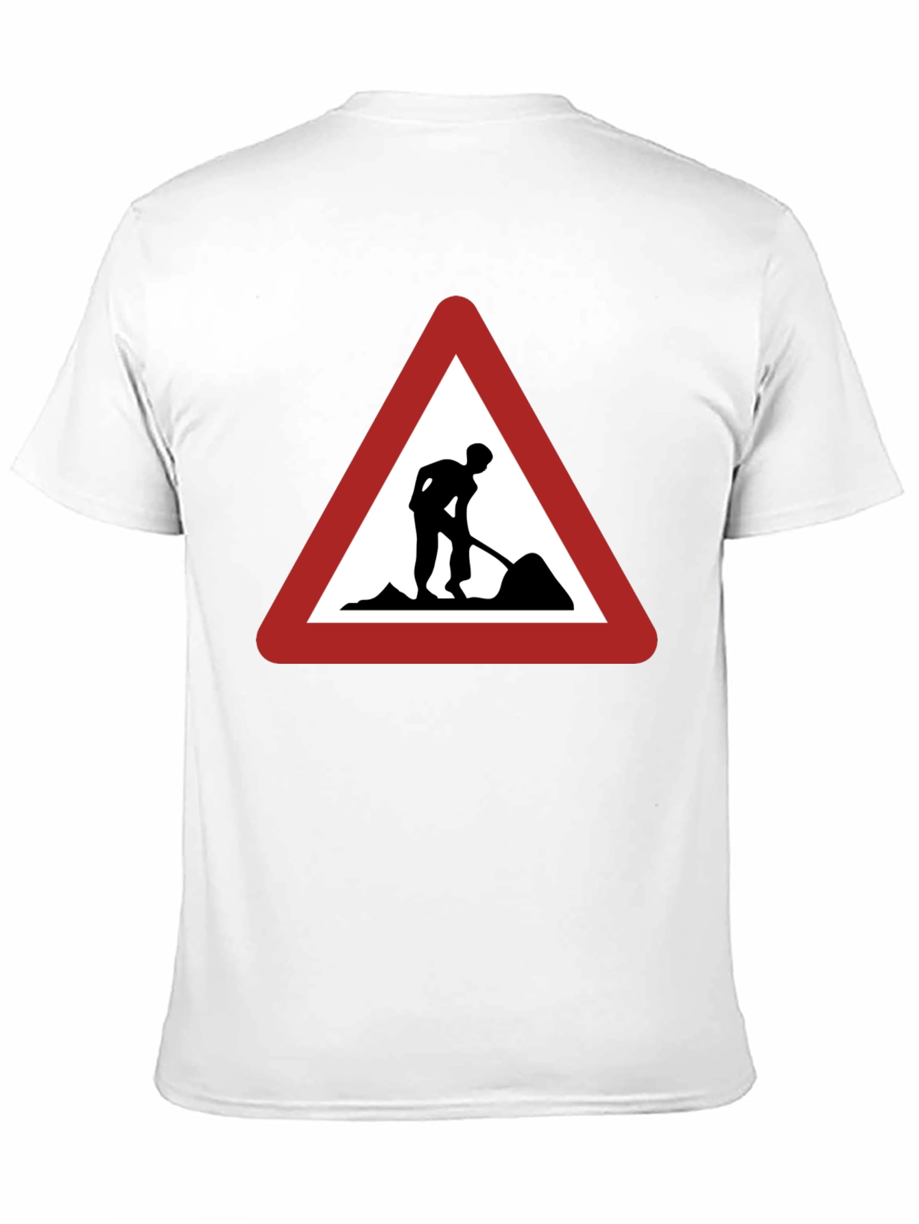 Mens Black Work Zone Triangle Graphic Tee