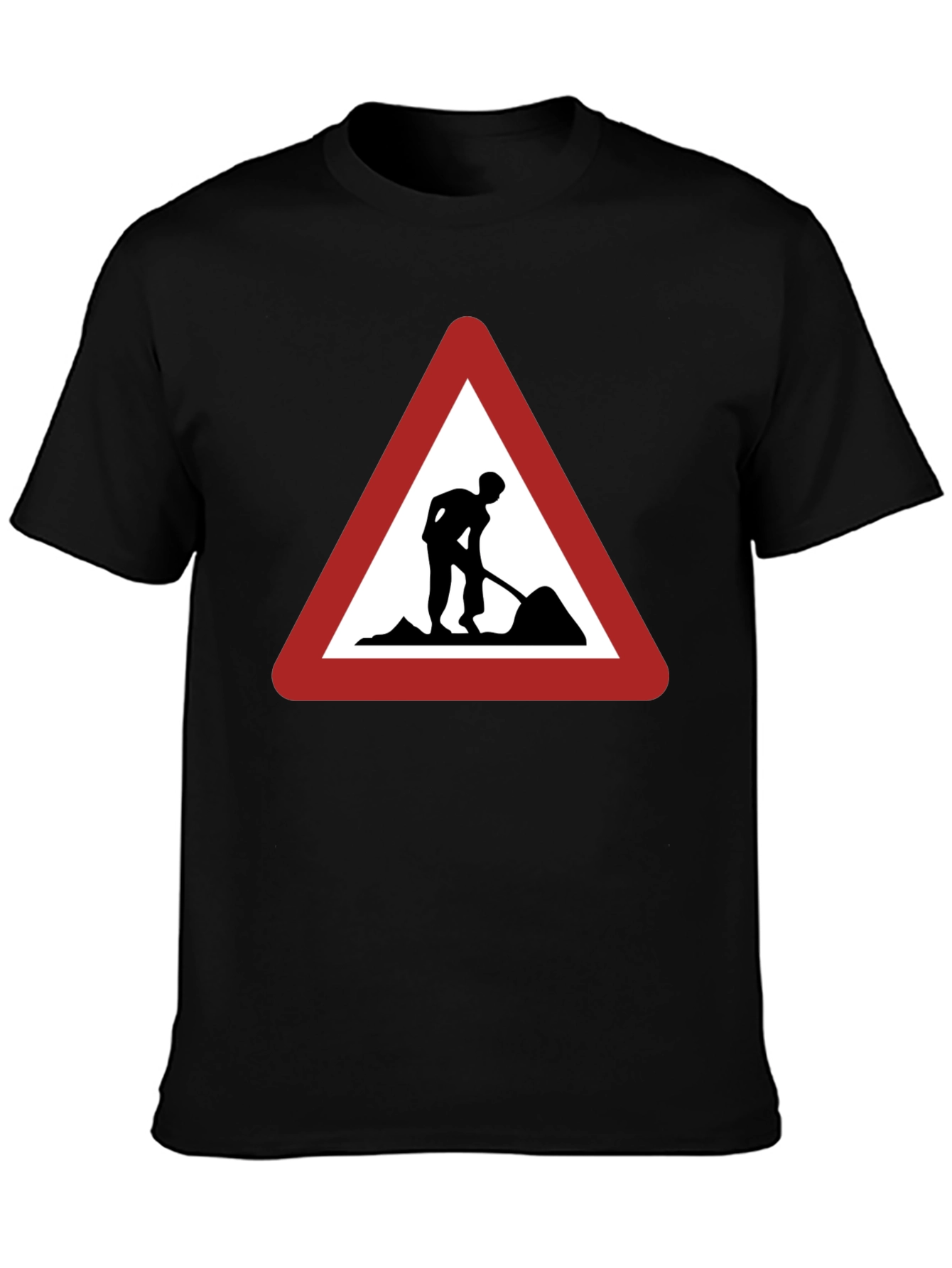 Mens Black Work Zone Triangle Graphic Tee