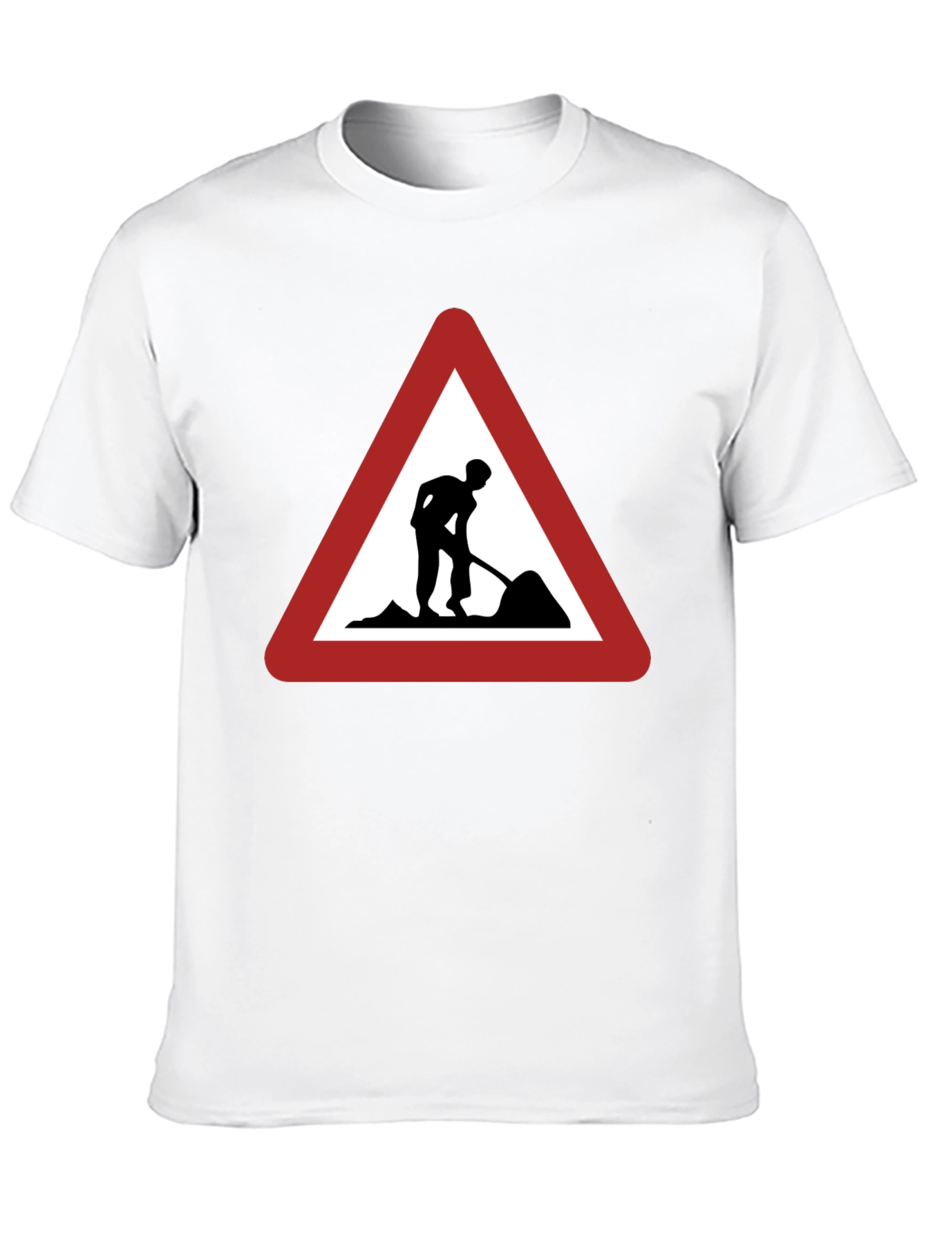Mens Black Work Zone Triangle Graphic Tee
