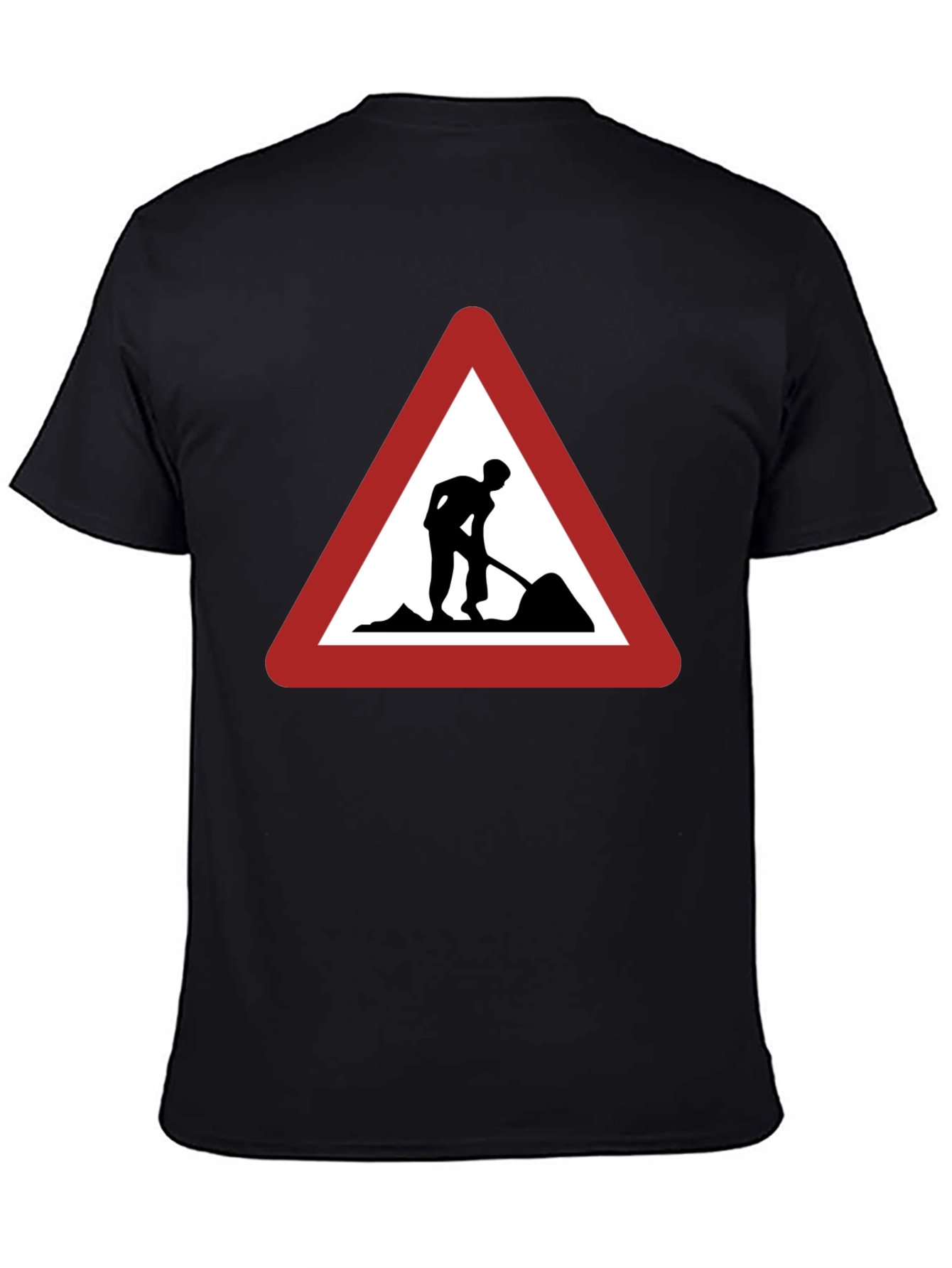 Mens Black Work Zone Triangle Graphic Tee