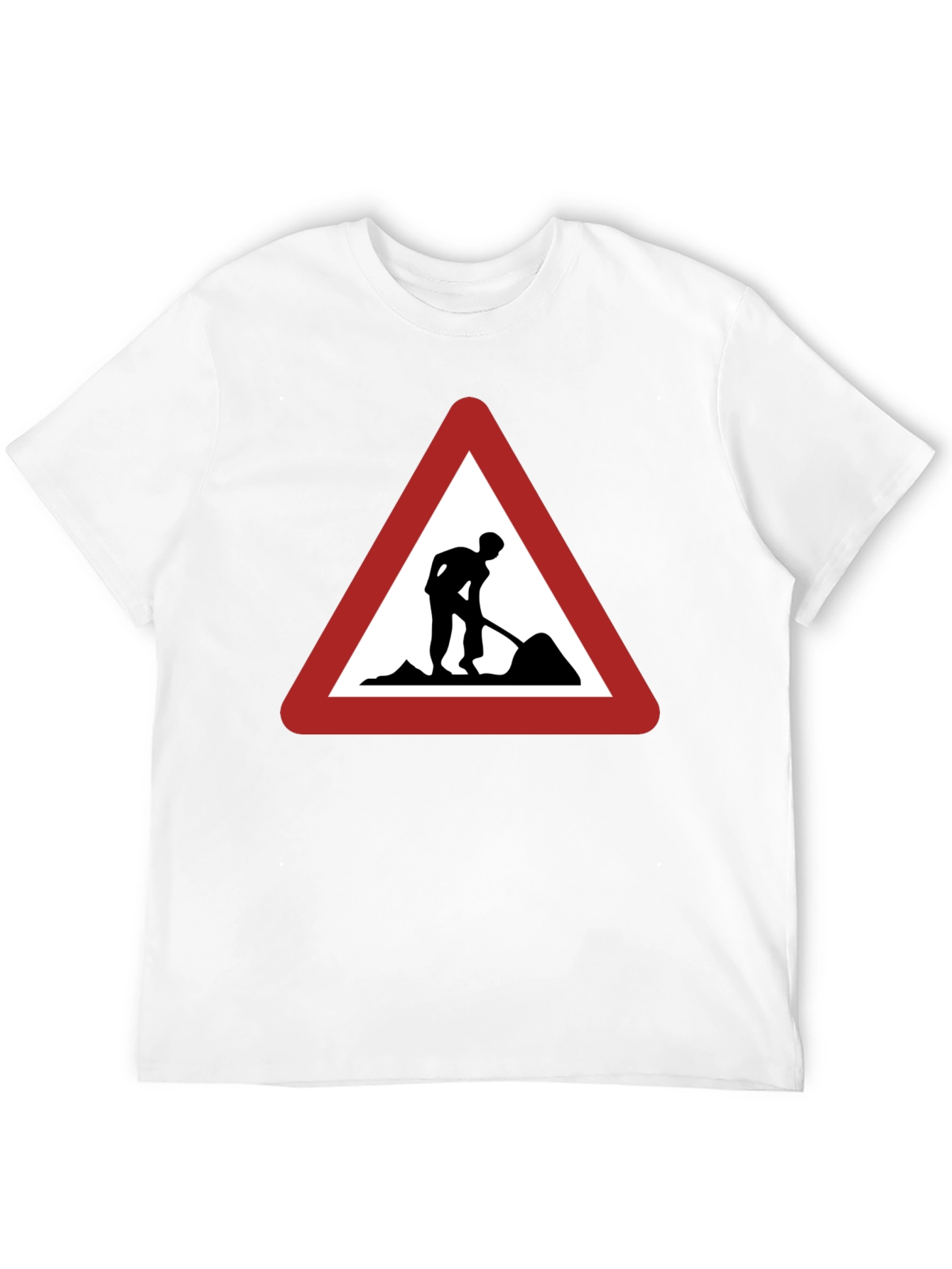Mens Black Work Zone Triangle Graphic Tee