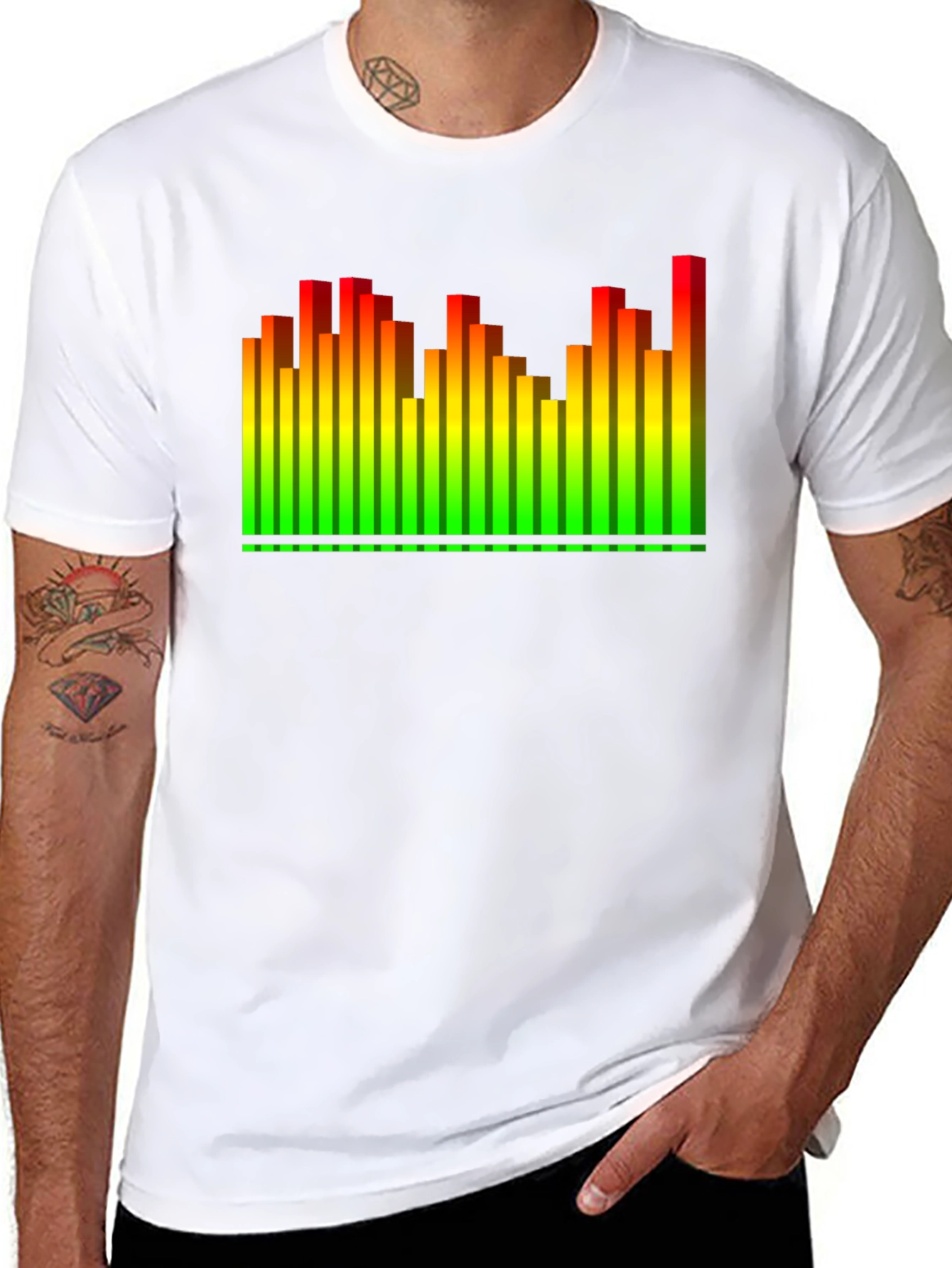 Equalizer Graphic T-Shirt - Black Crew Neck Tee