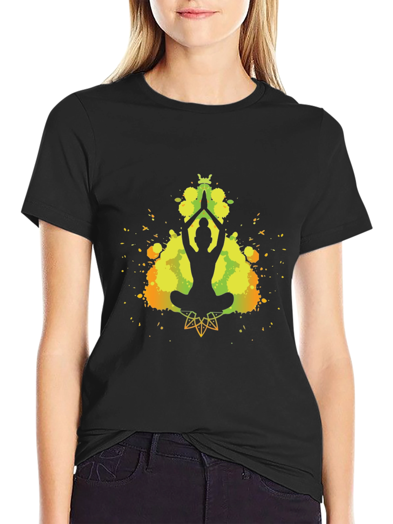 Yoga Silhouette T-Shirt - Meditative Style