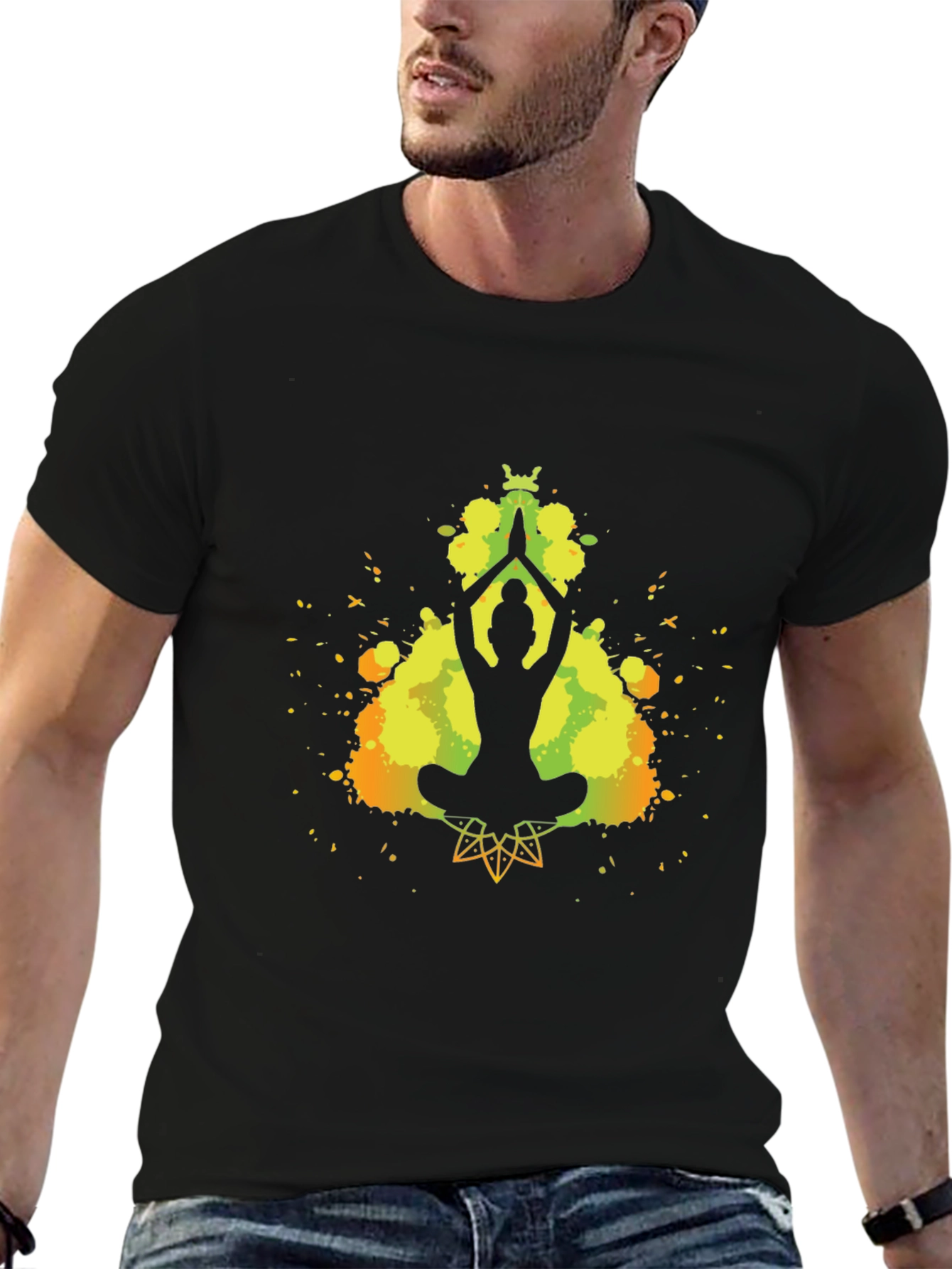 Yoga Silhouette T-Shirt - Meditative Style