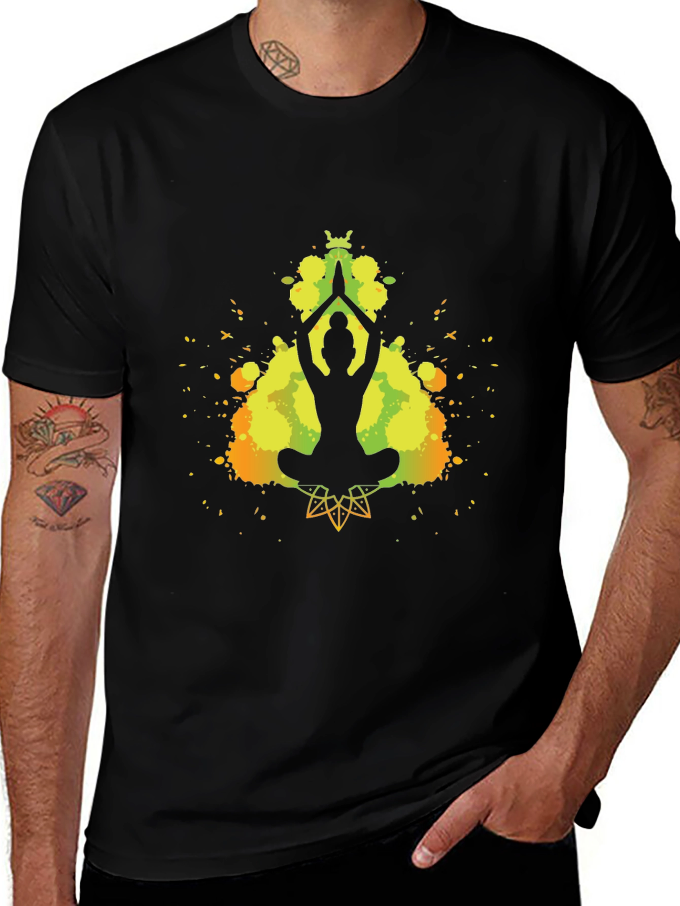 Yoga Silhouette T-Shirt - Meditative Style