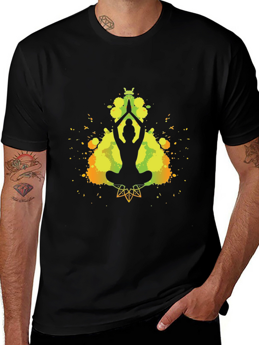 Yoga Silhouette T-Shirt - Meditative Style