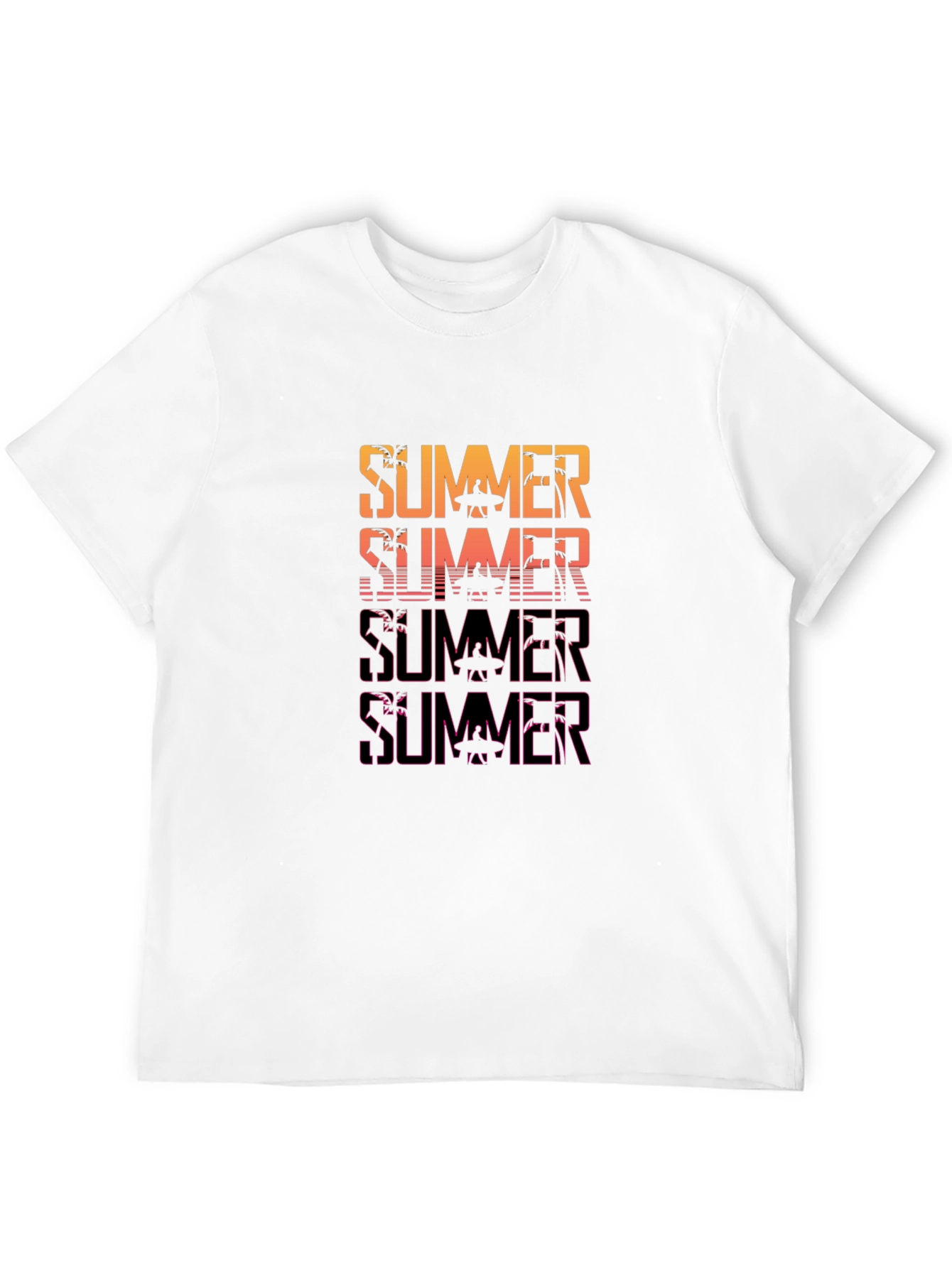 Summer Graphic Print Crew Neck T-Shirt