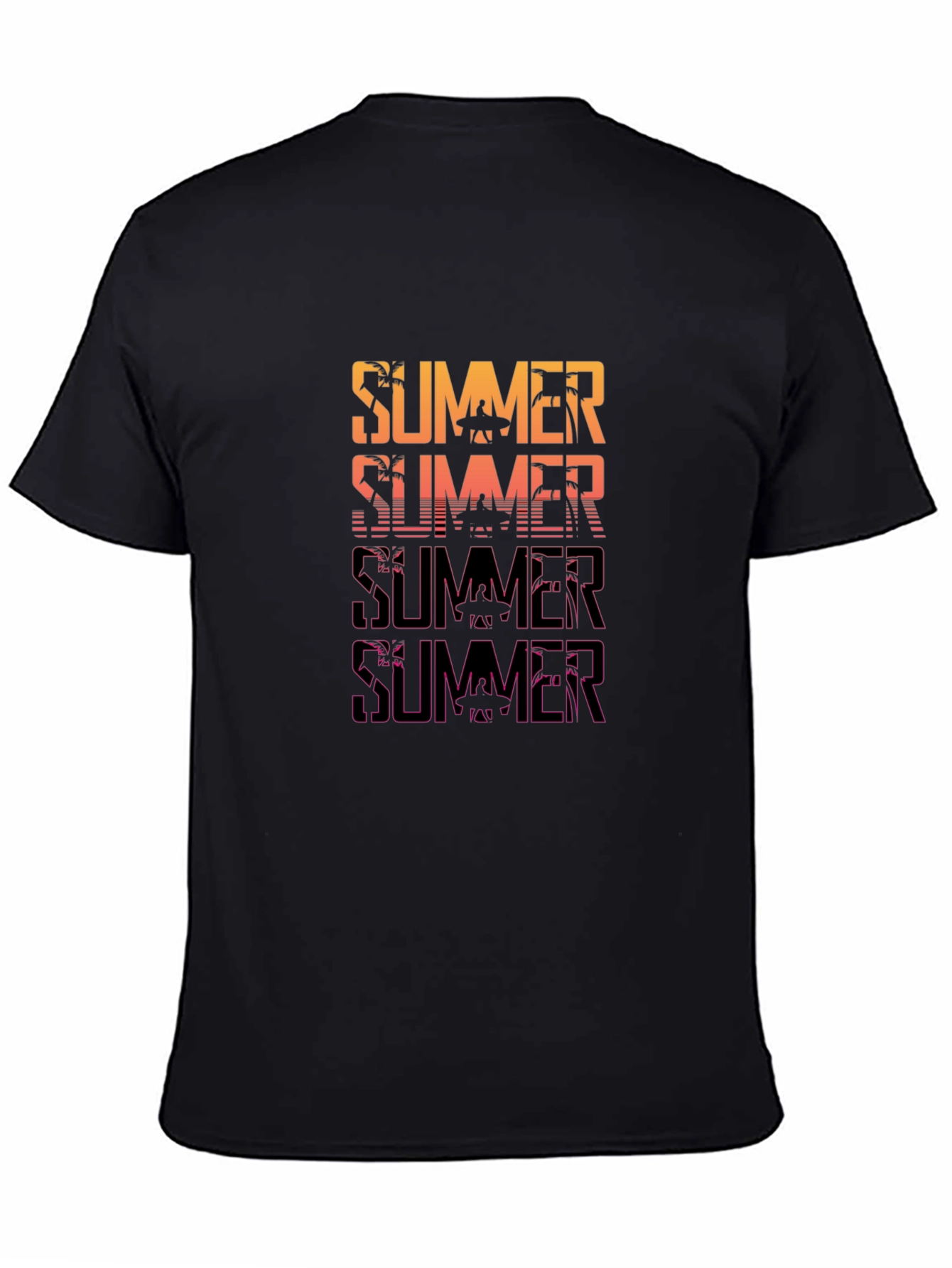 Summer Graphic Print Crew Neck T-Shirt