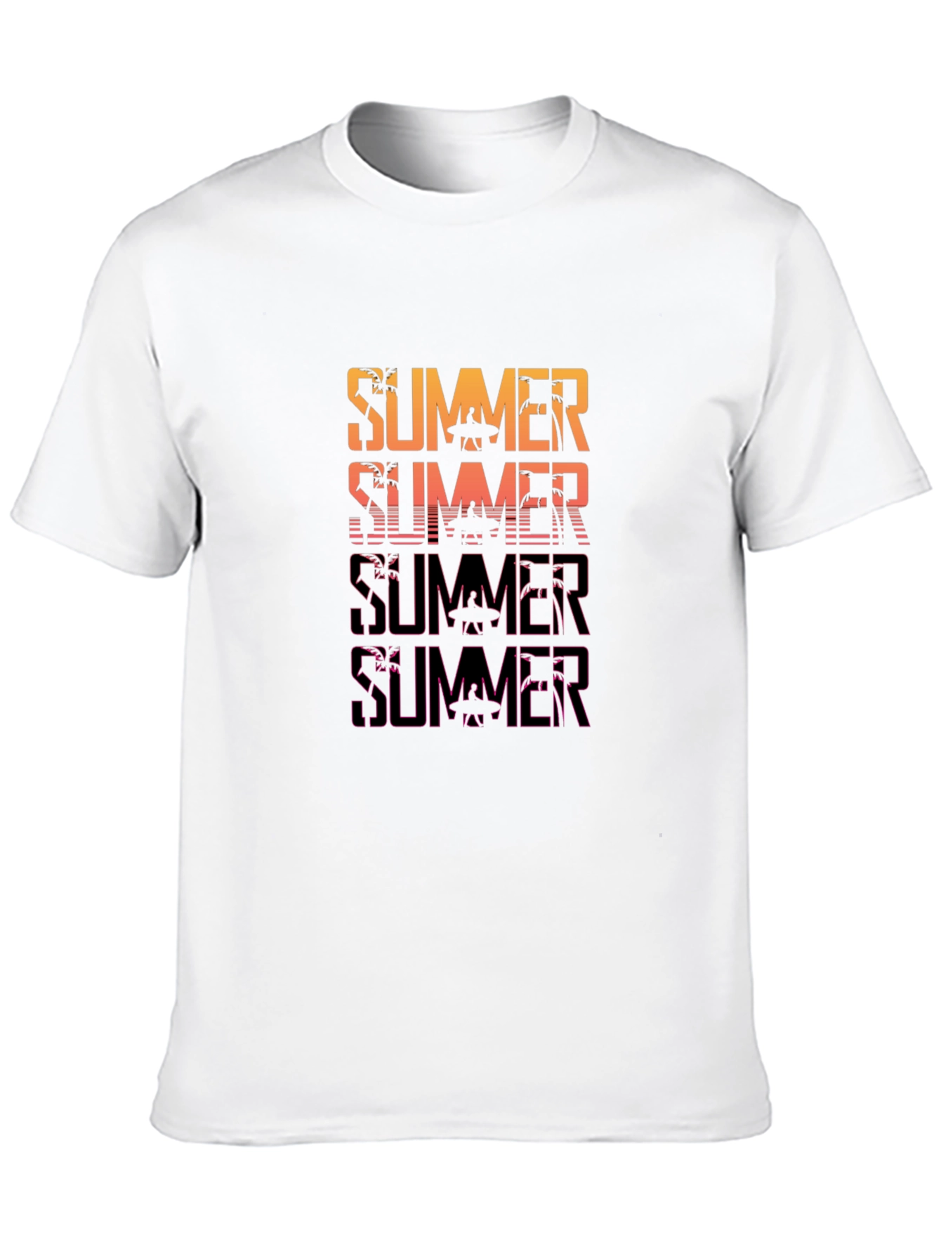 Summer Graphic Print Crew Neck T-Shirt