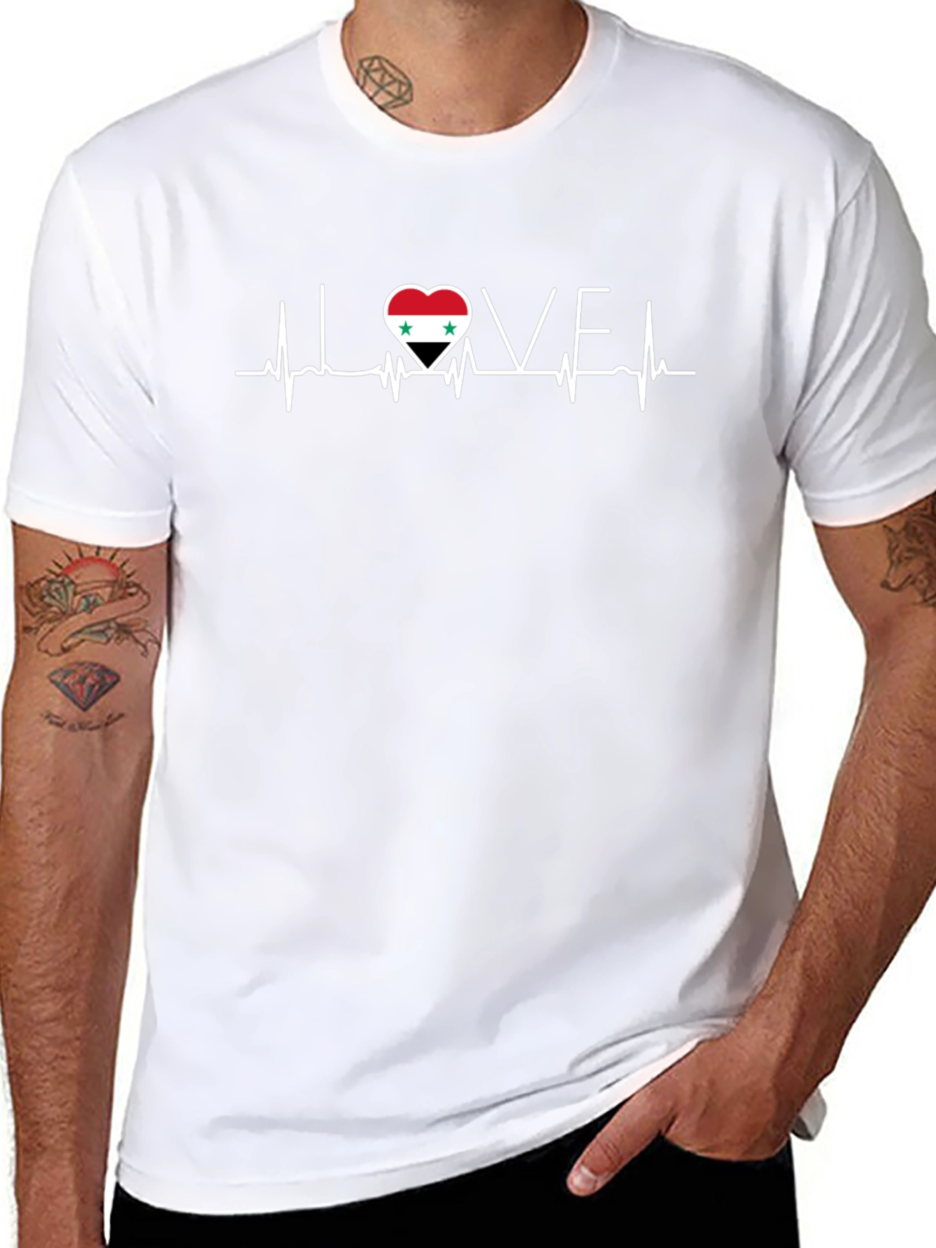 Syria Love Heartbeat T-Shirt
