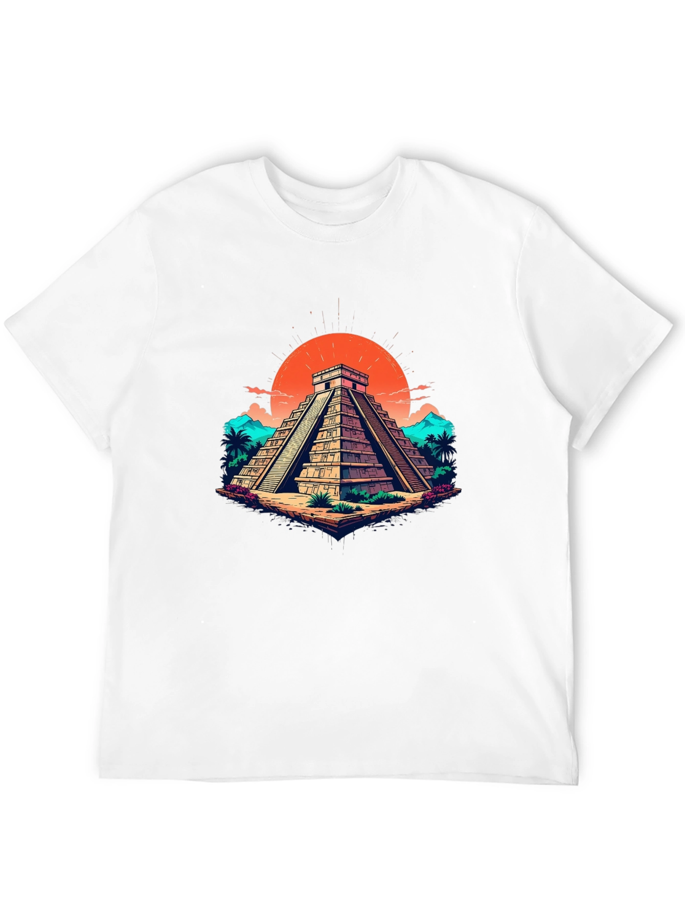 Mayan Pyramid Graphic Tee - Adventure Style