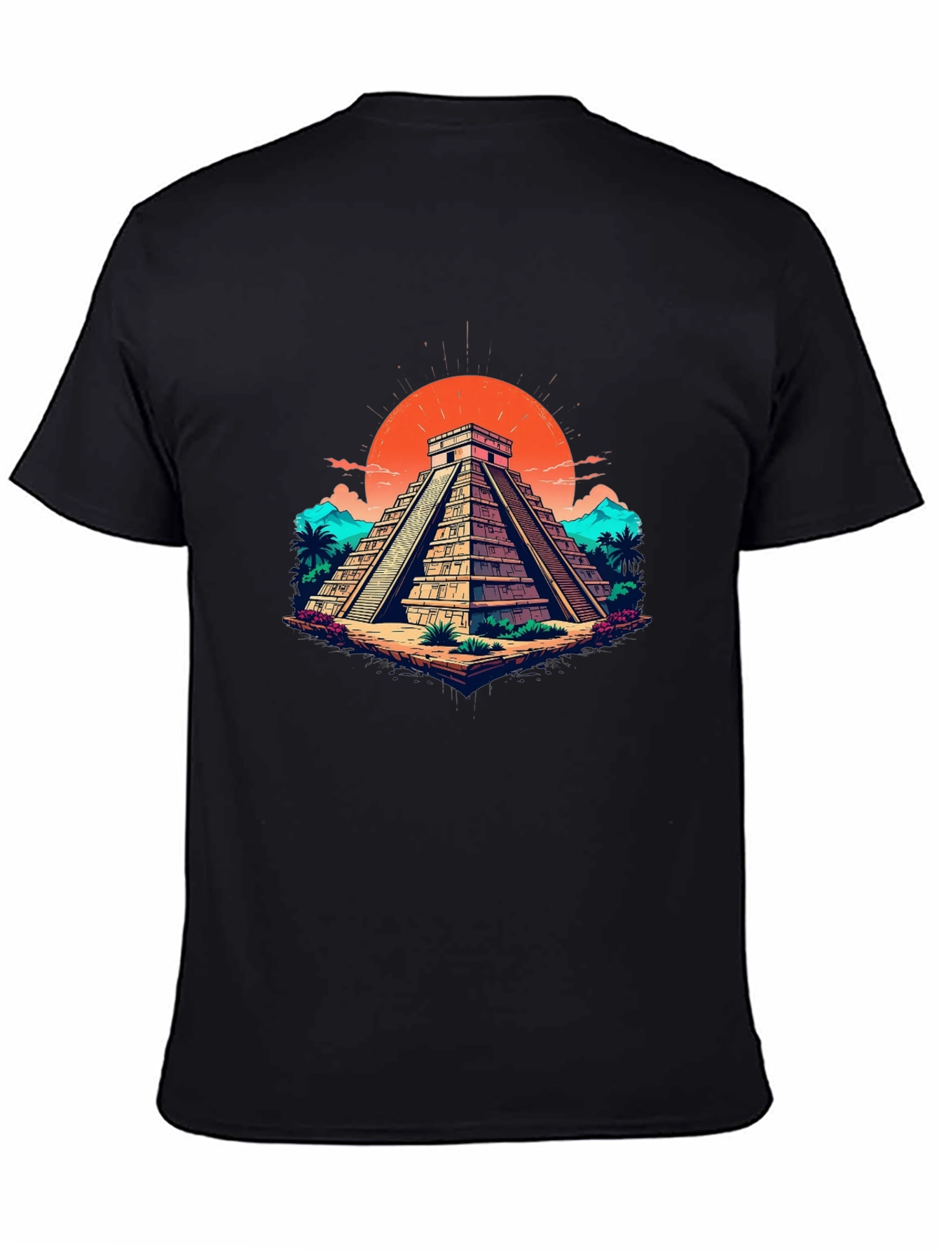 Mayan Pyramid Graphic Tee - Adventure Style