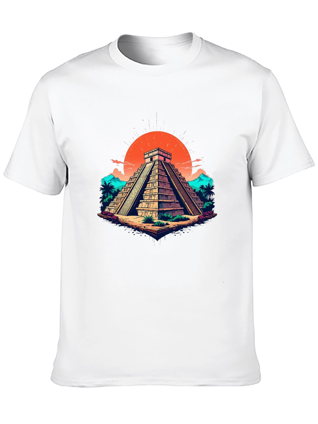 Mayan Pyramid Graphic Tee - Adventure Style