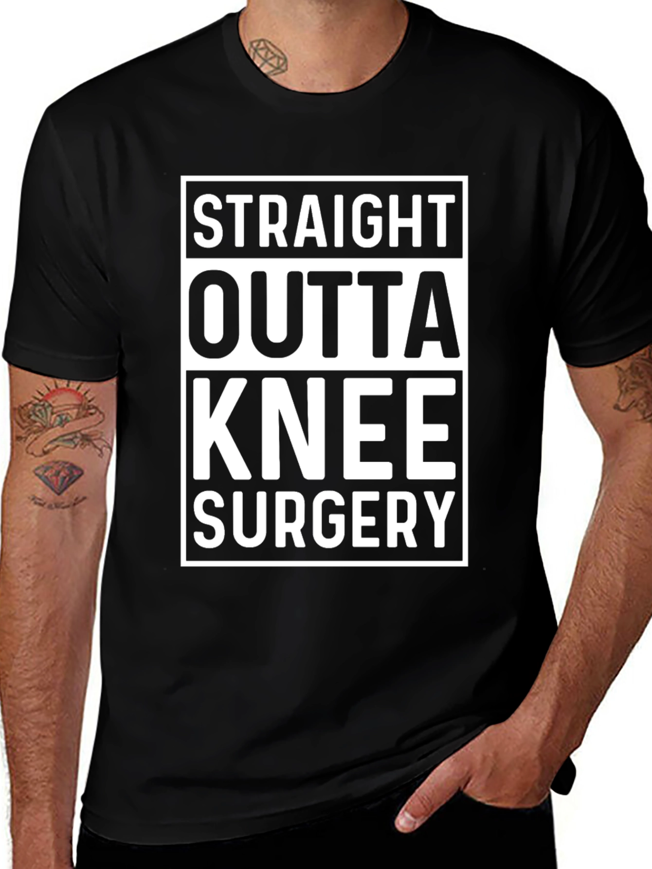 Straight Outta Knee Surgery Graphic T-Shirt