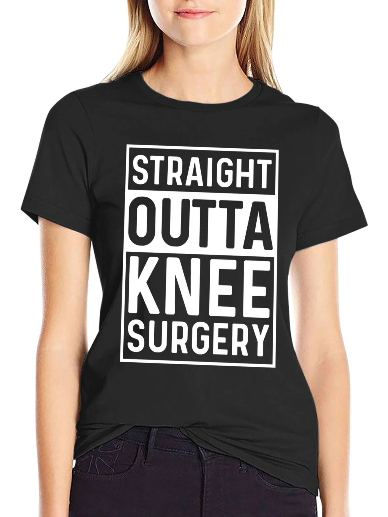 Straight Outta Knee Surgery Graphic T-Shirt