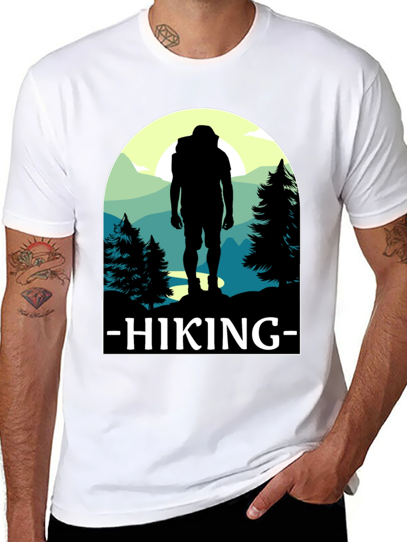 Hiking Adventure T-Shirt - Nature Silhouette