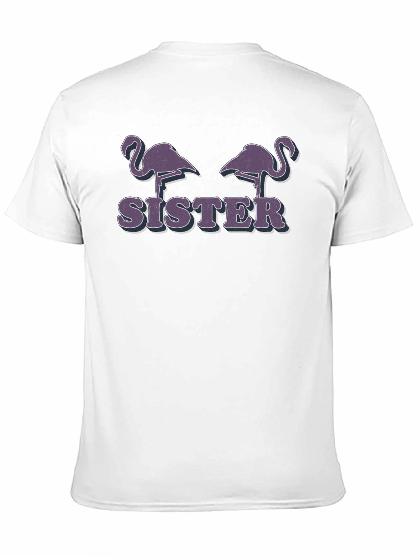 Flamingo Sister Graphic T-Shirt - Black