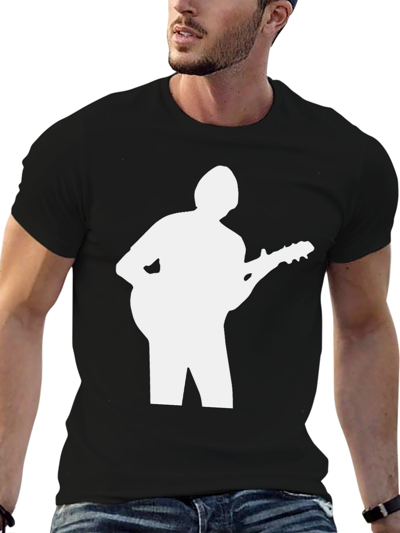 Silhouette Musician Graphic Tee - Classic Black T-Shirt