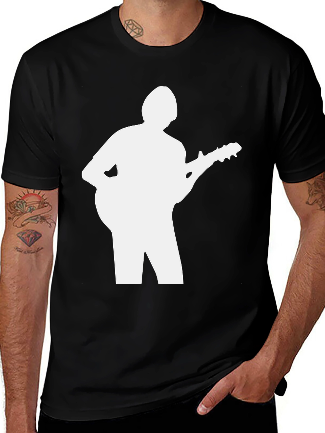 Silhouette Musician Graphic Tee - Classic Black T-Shirt