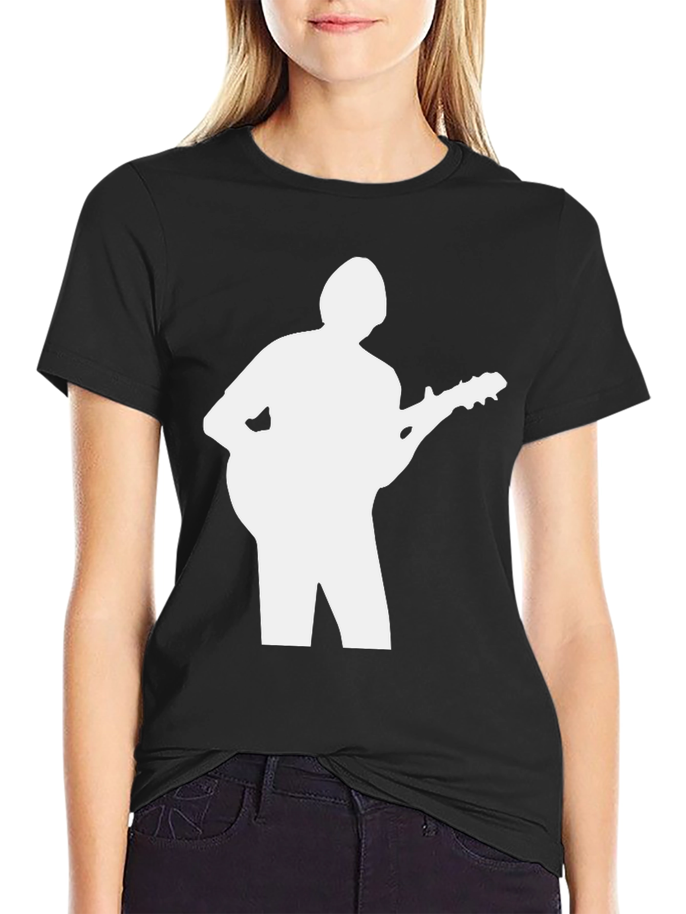 Silhouette Musician Graphic Tee - Classic Black T-Shirt