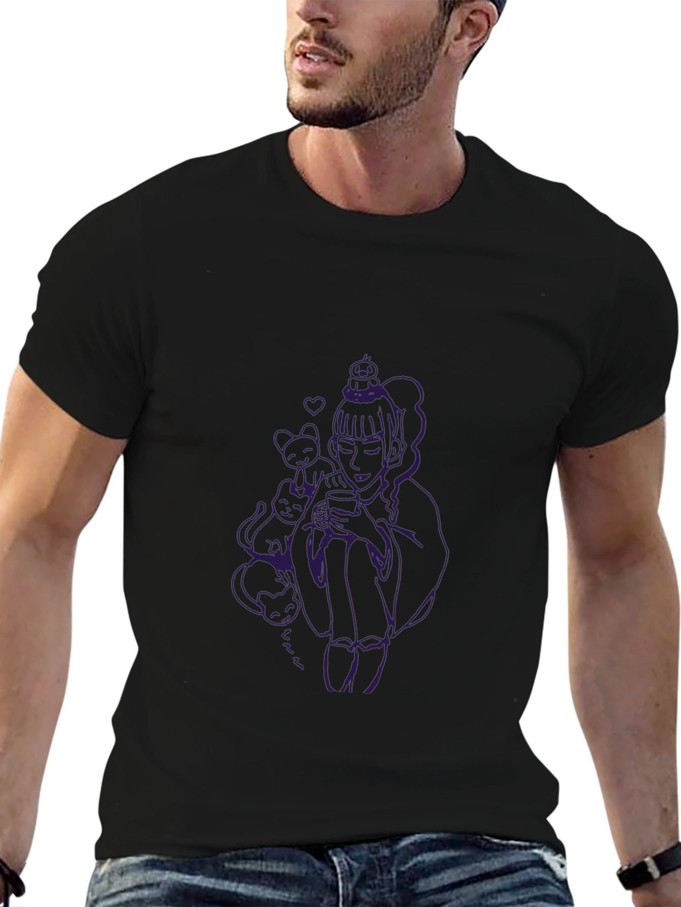 Unique Graphic Black T-Shirt