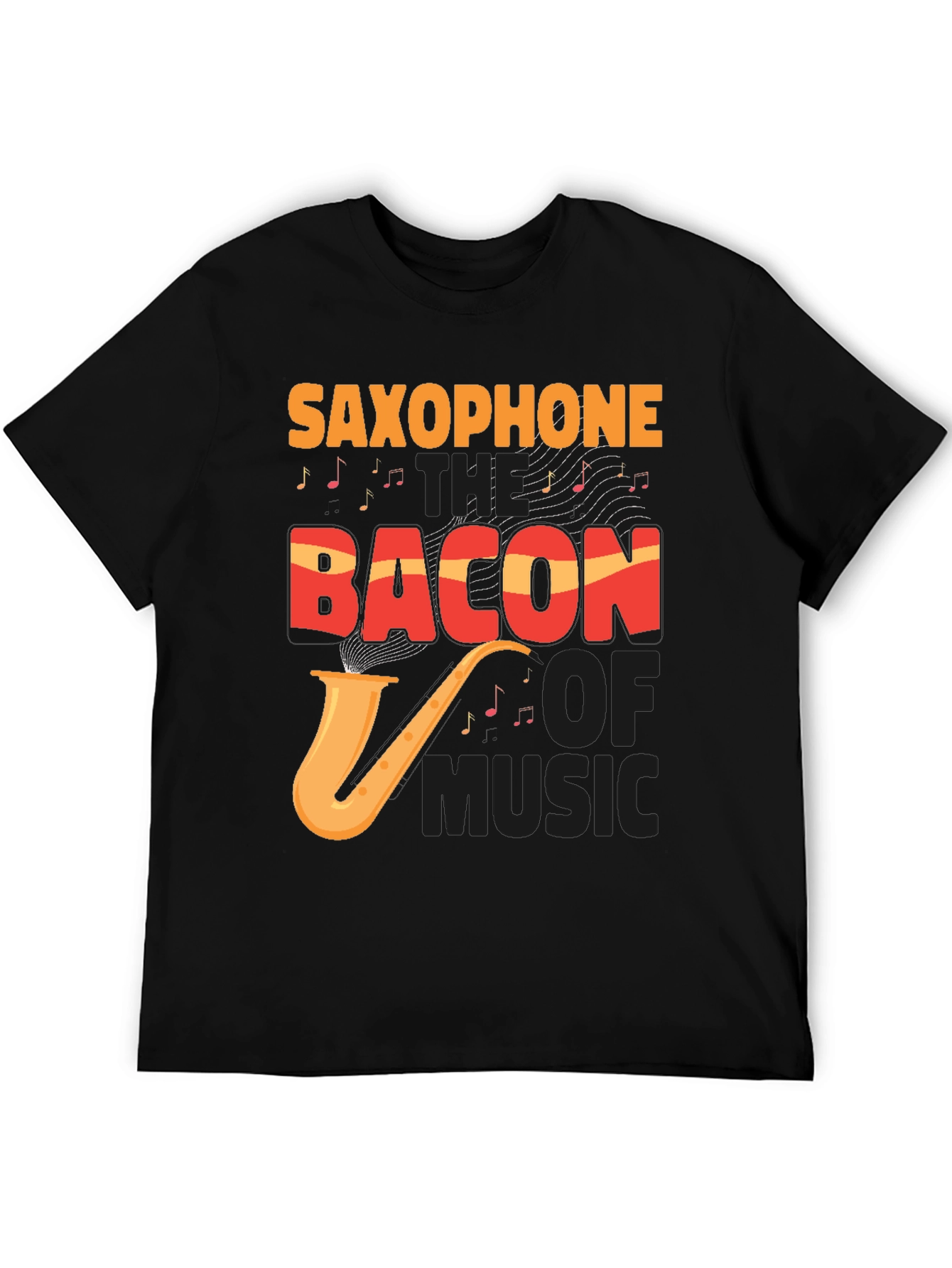 Saxophone Bacon Music T-Shirt