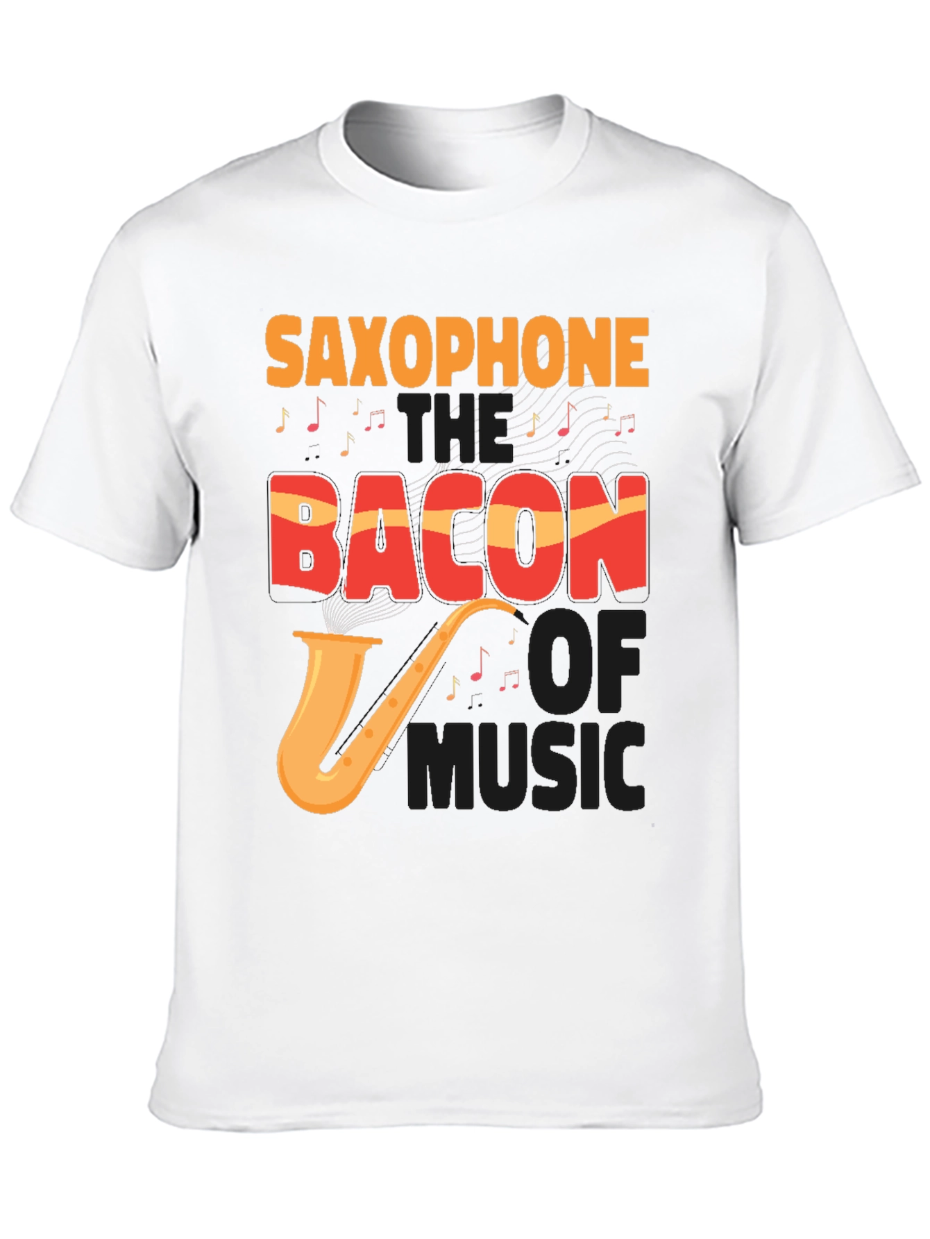 Saxophone Bacon Music T-Shirt