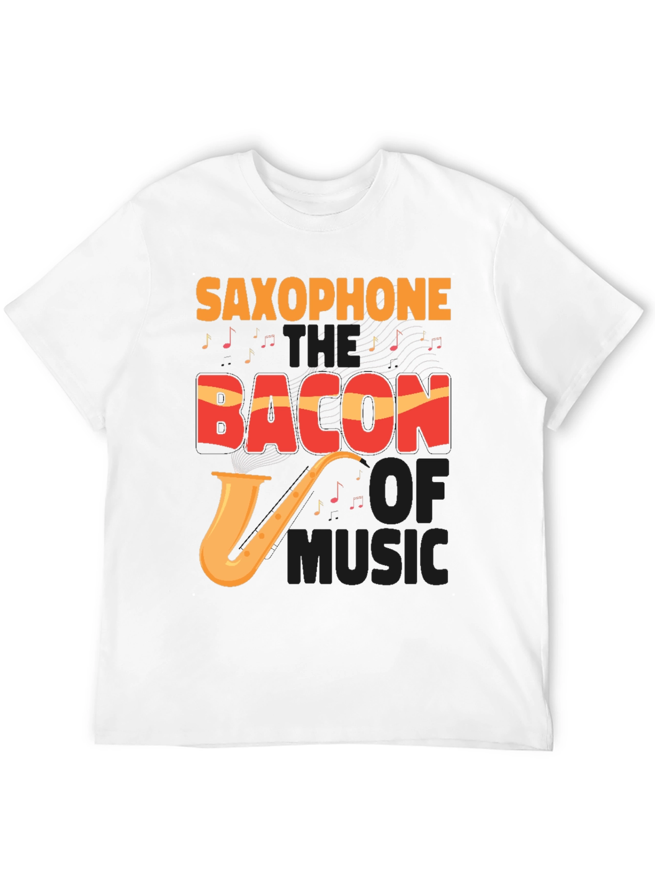 Saxophone Bacon Music T-Shirt
