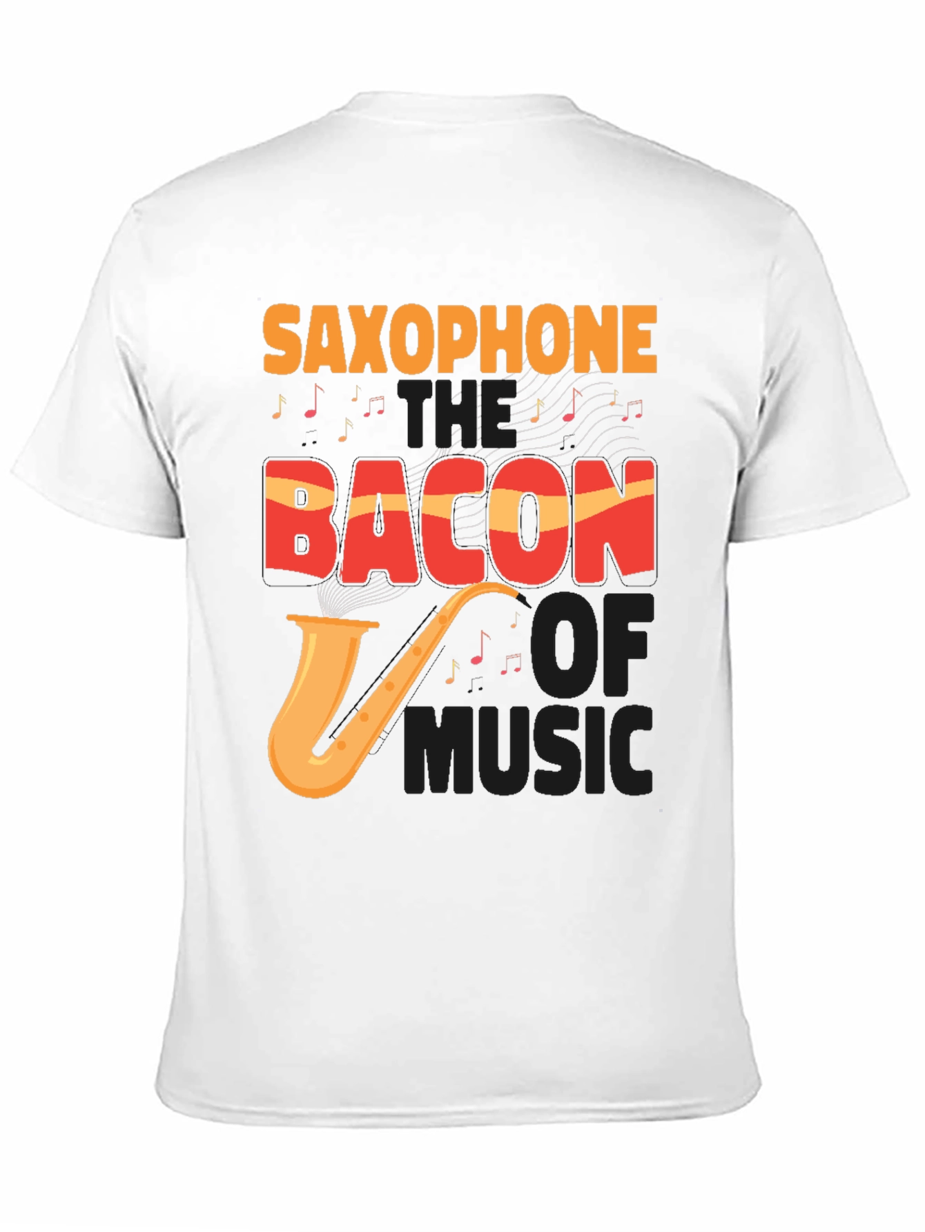 Saxophone Bacon Music T-Shirt